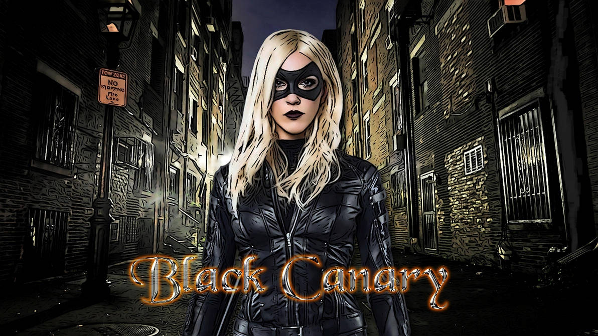 Black Canary On City Streets Background