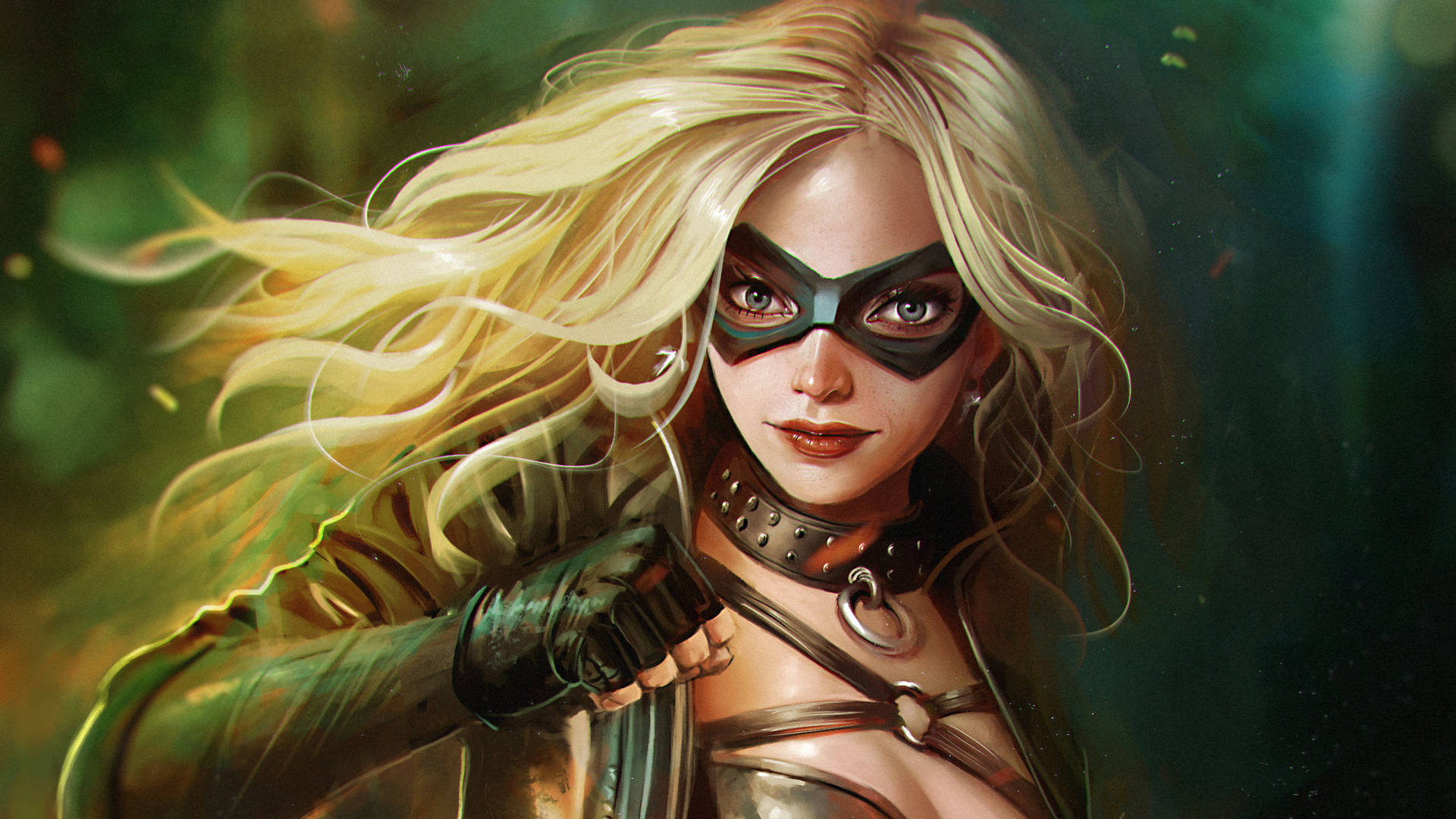 Black Canary Painting Background