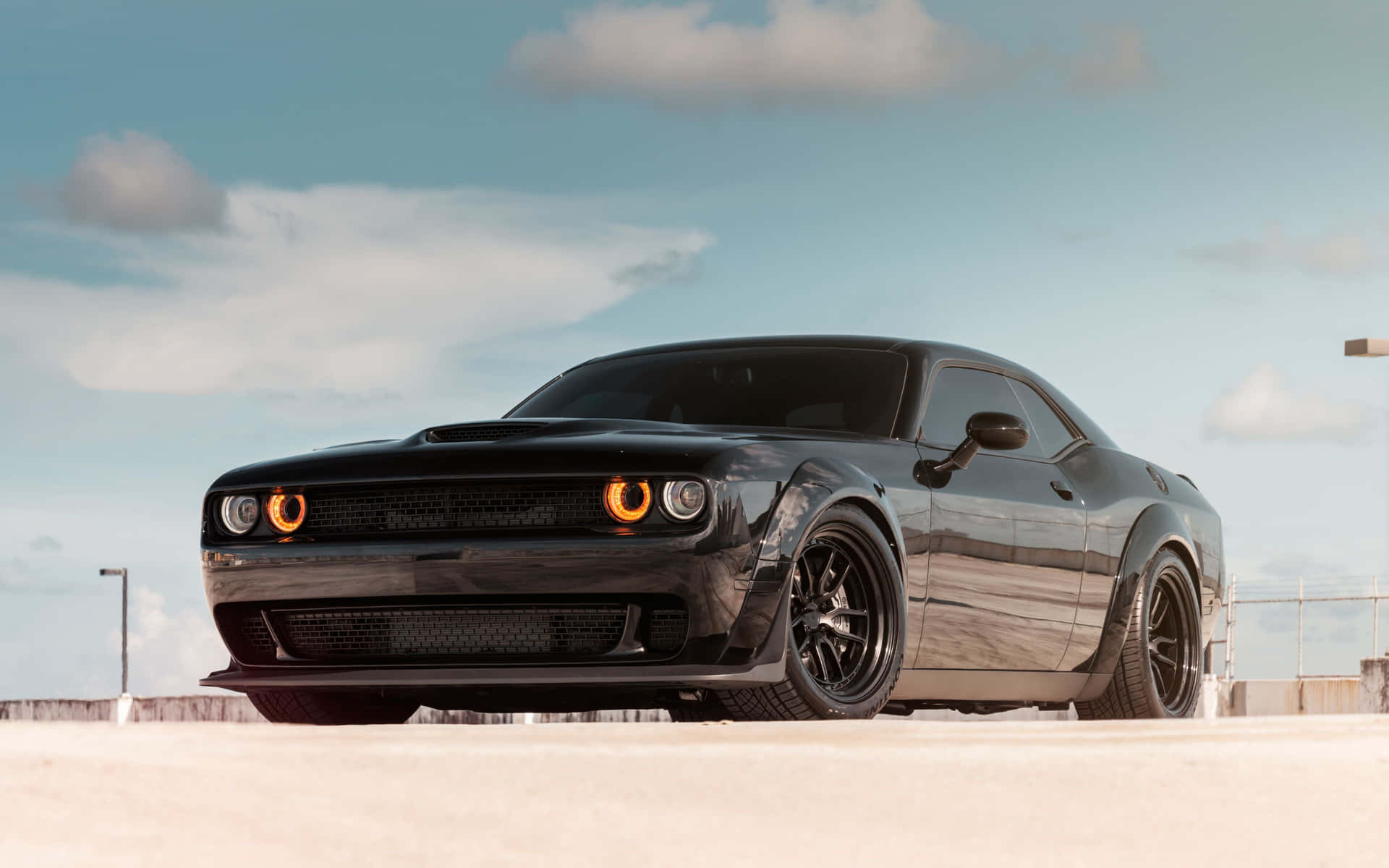 Black Car 4k Dodge Challenger Background