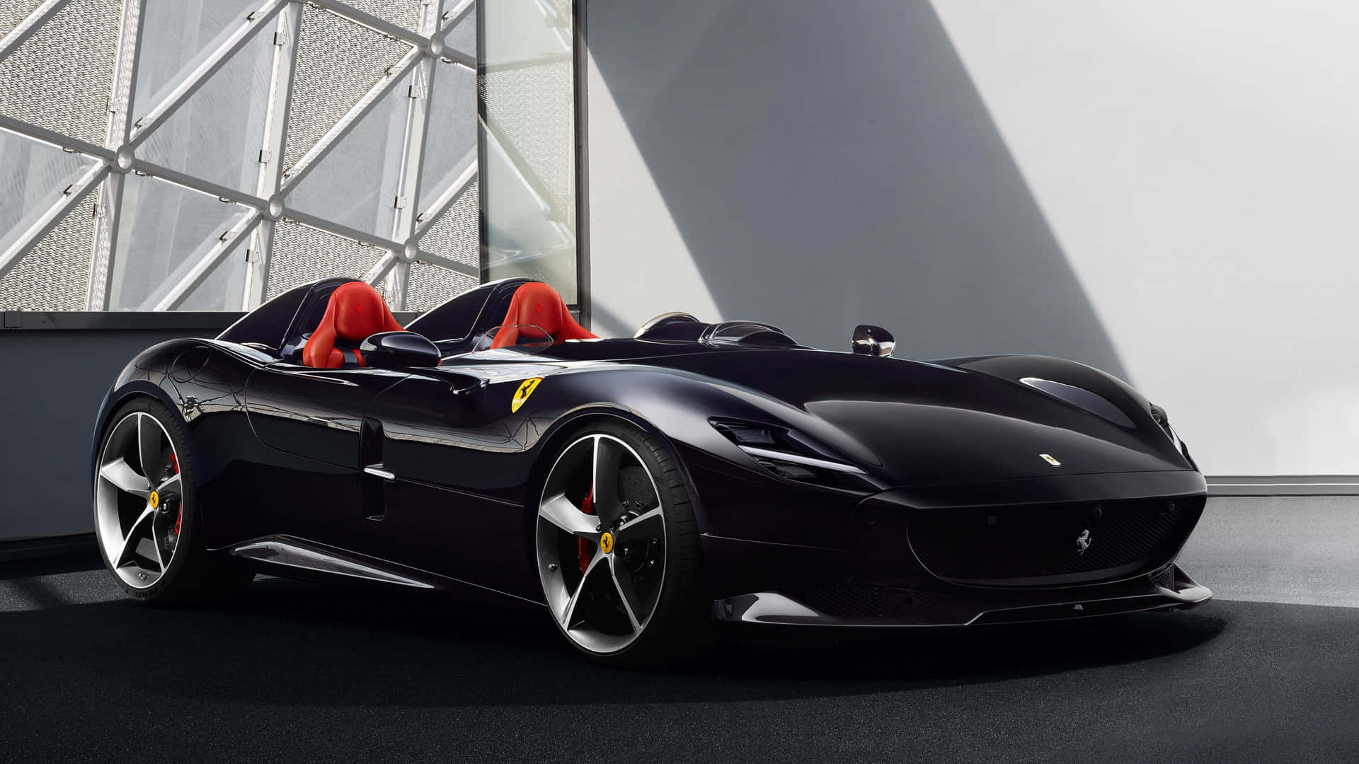 Black Car 4k Ferrari Monza Sp Background