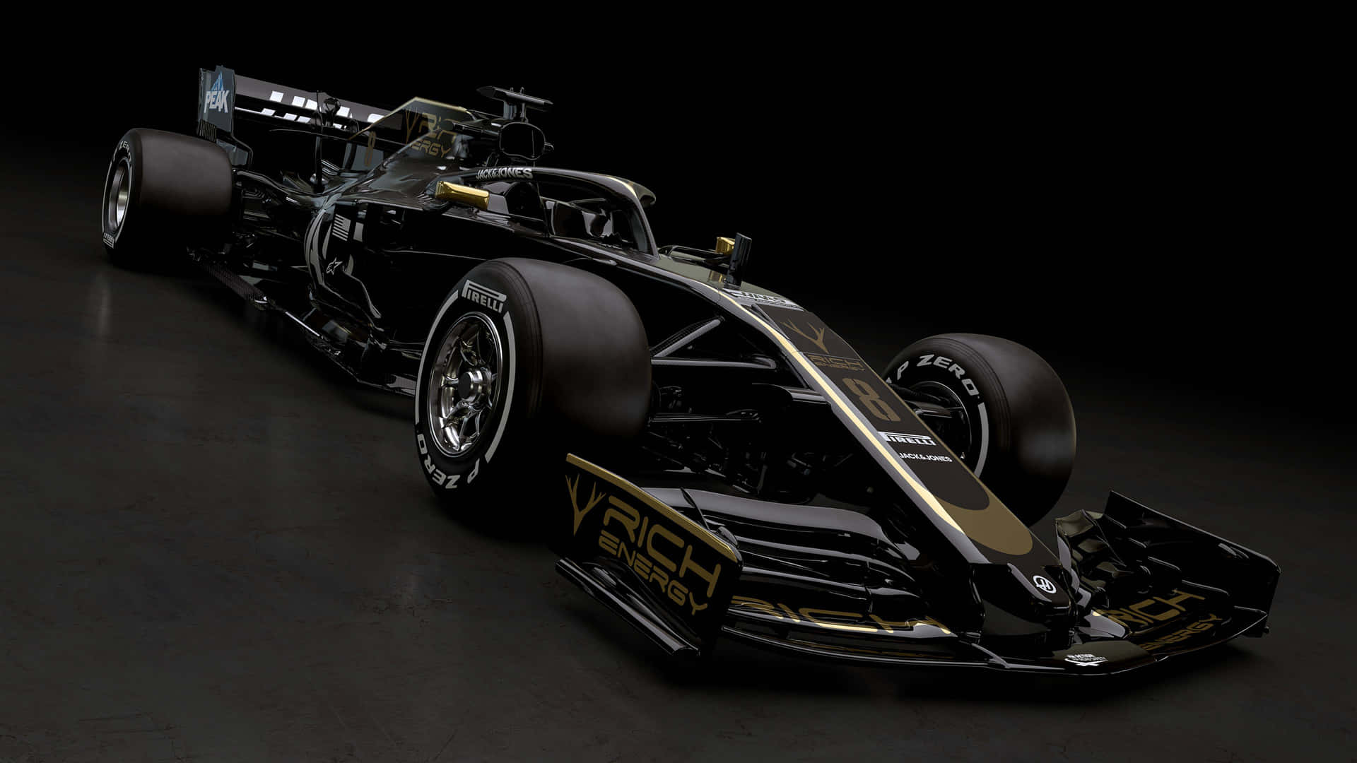 Black Car 4k Formula 1 Racing Car Background