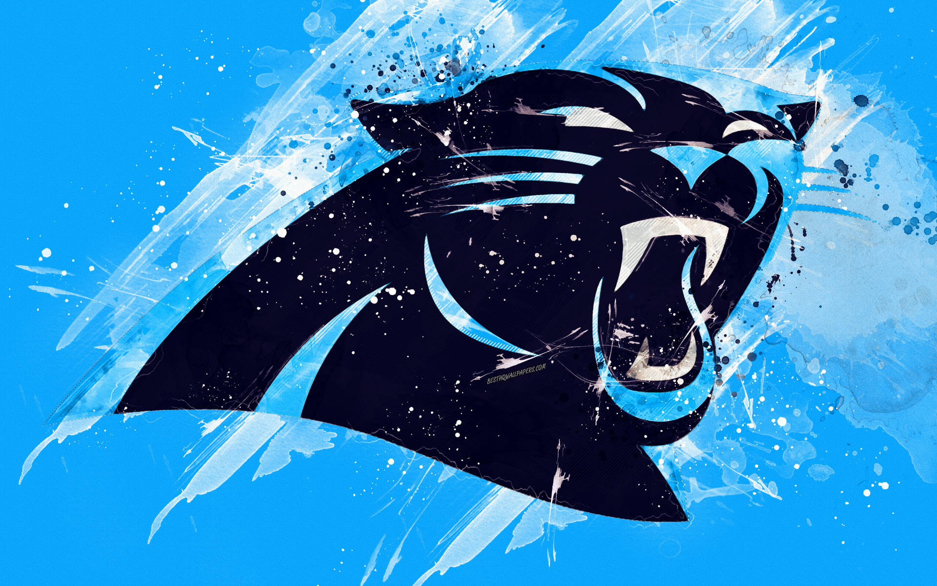 Black Carolina Panthers Nfl Team Logo Background