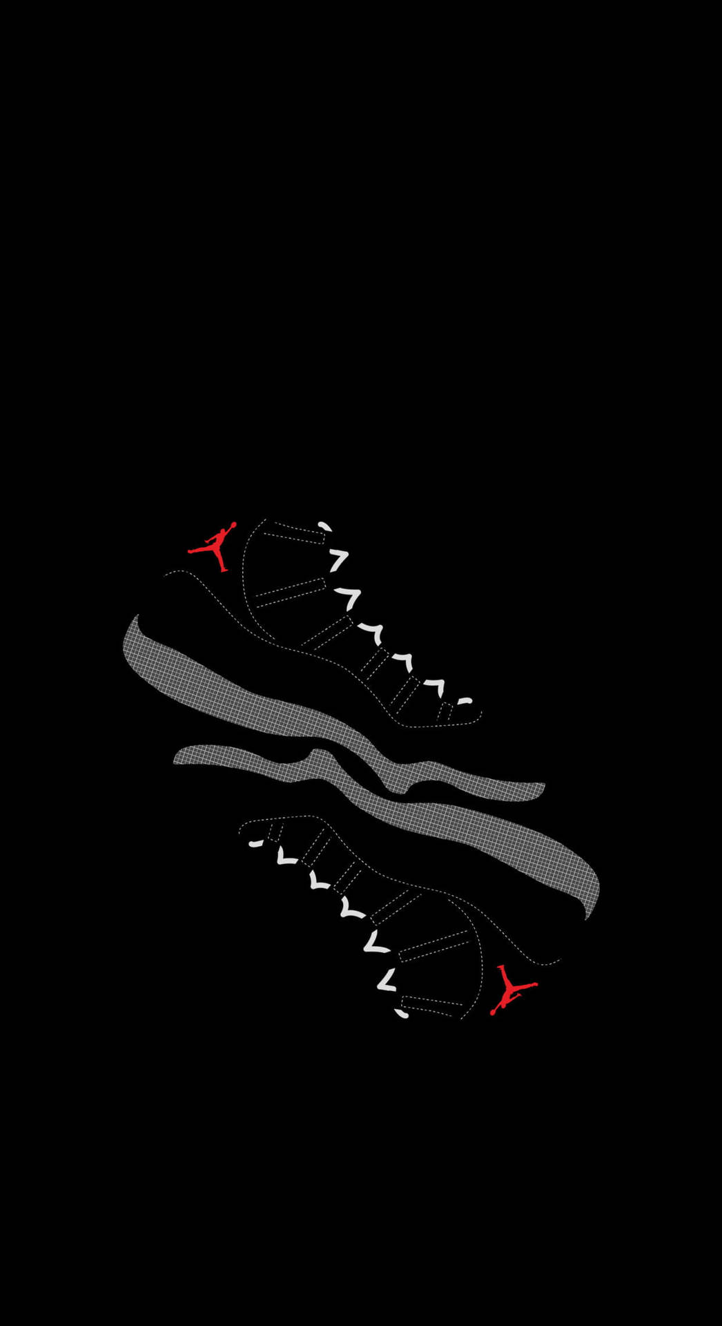 Black Cartoon Nike Shoes Background