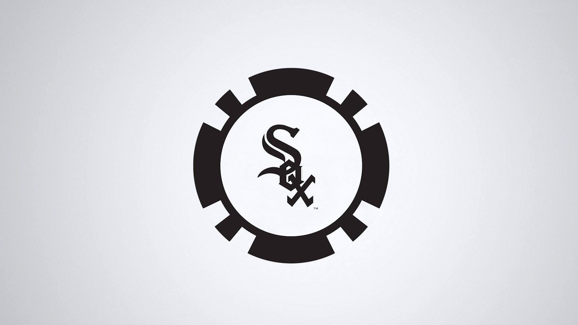 Black Chicago White Sox Circle Logo Background
