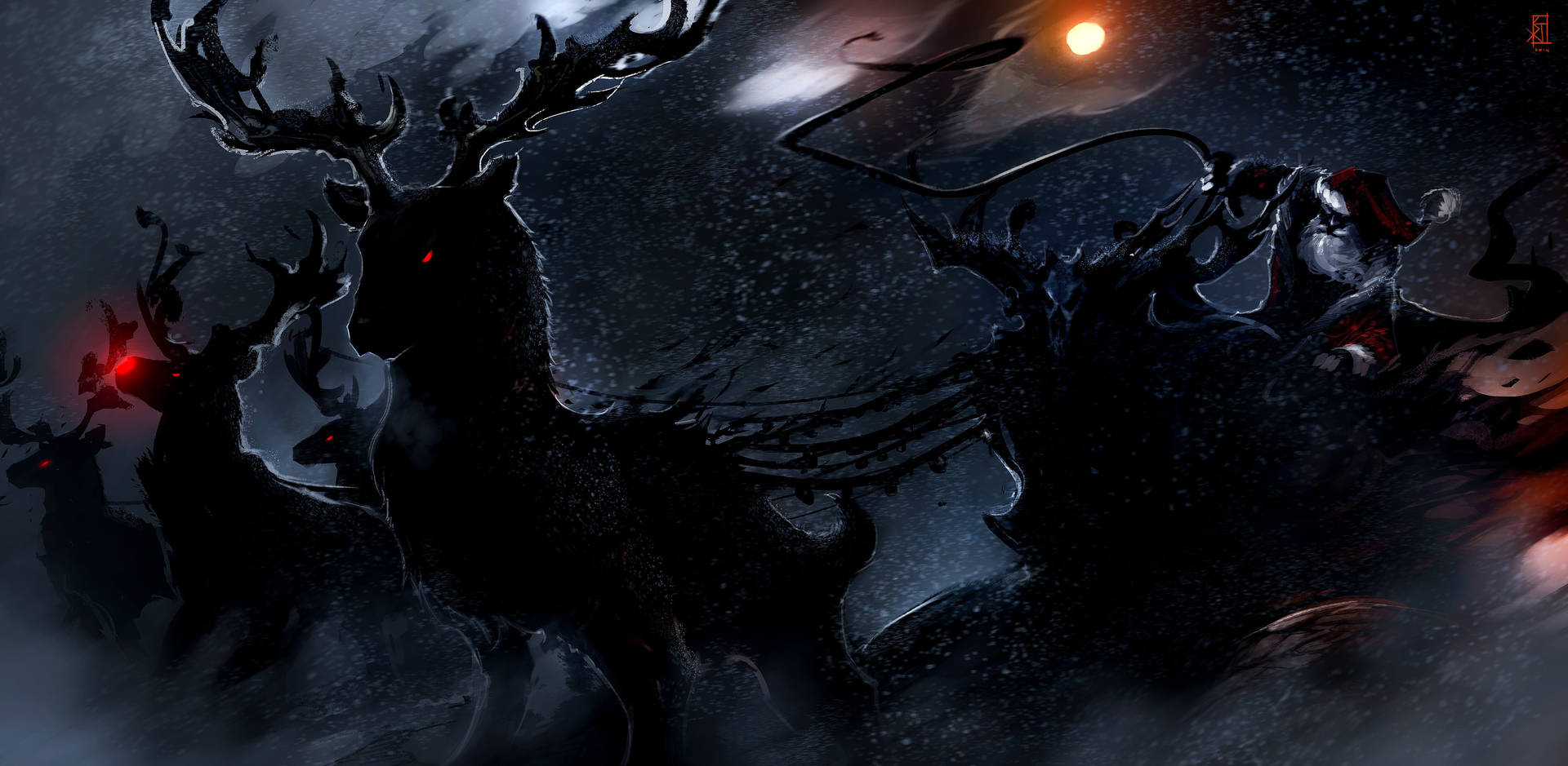 Black Christmas Reindeers