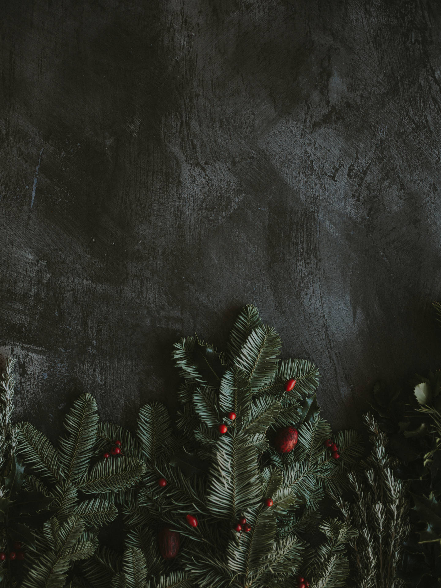 Black Christmas Tree Background