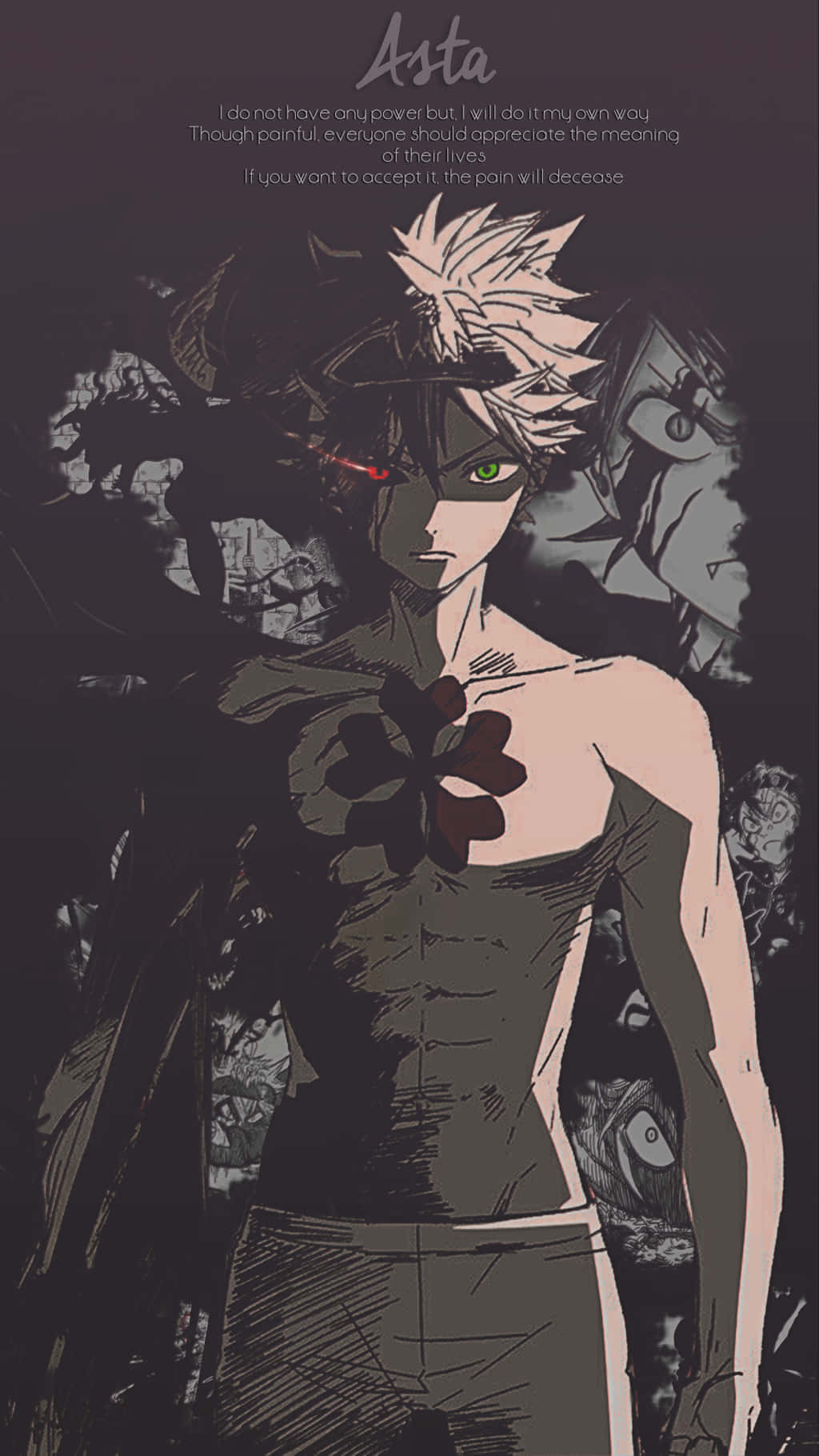 Black Clover Asta Shirtless Iphone Background