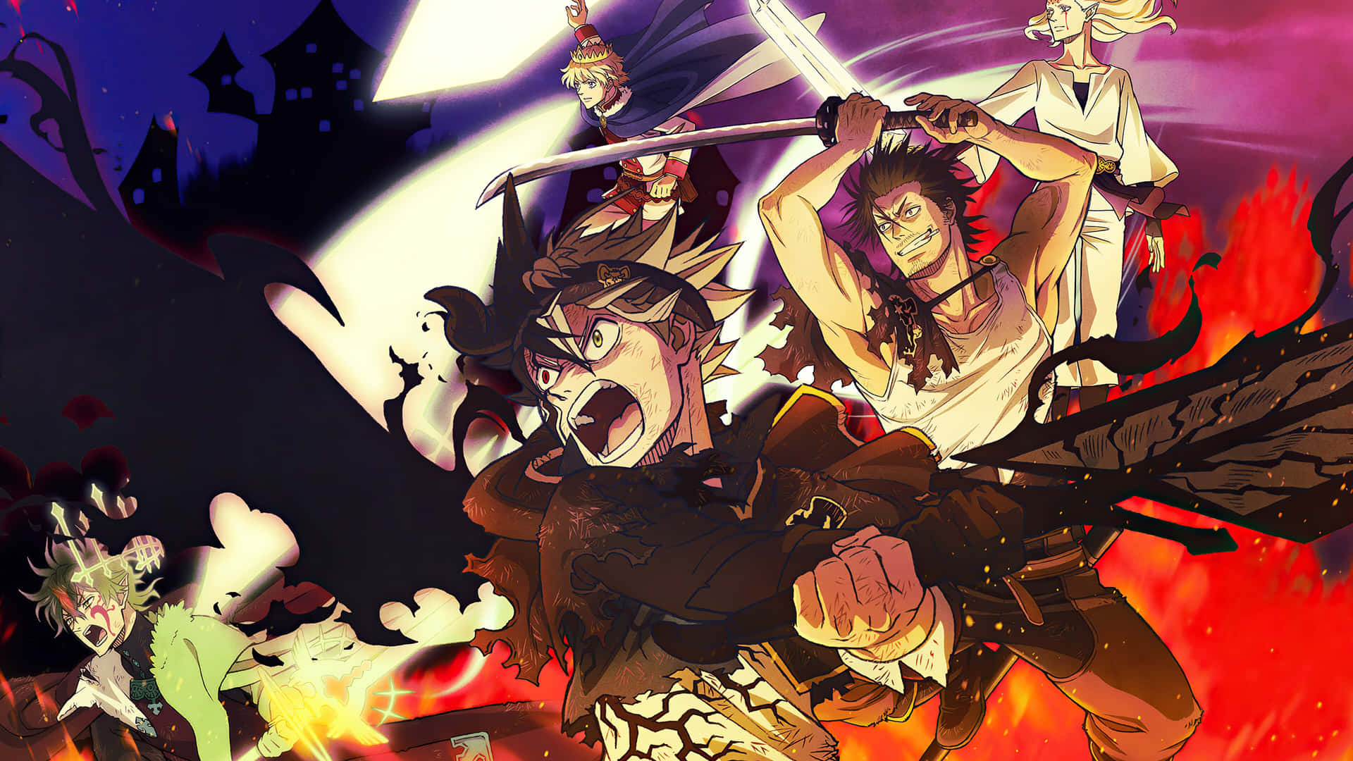 Black Clover Black Bull Team Battle Background