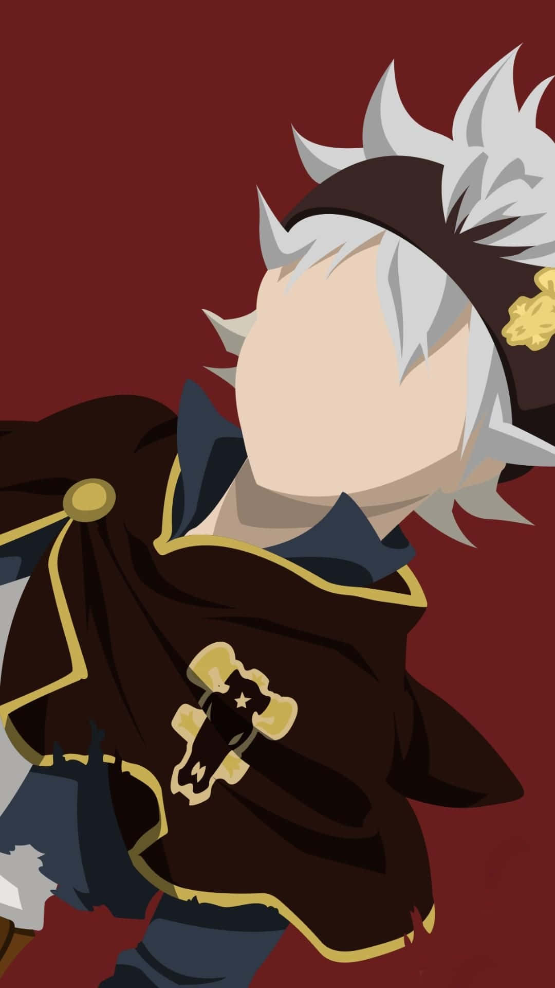 Black Clover Maroon Minimalist Iphone Background
