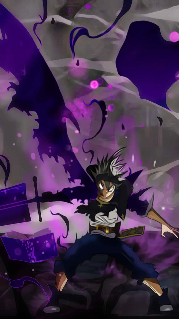 Black Clover Purple Art Iphone Background