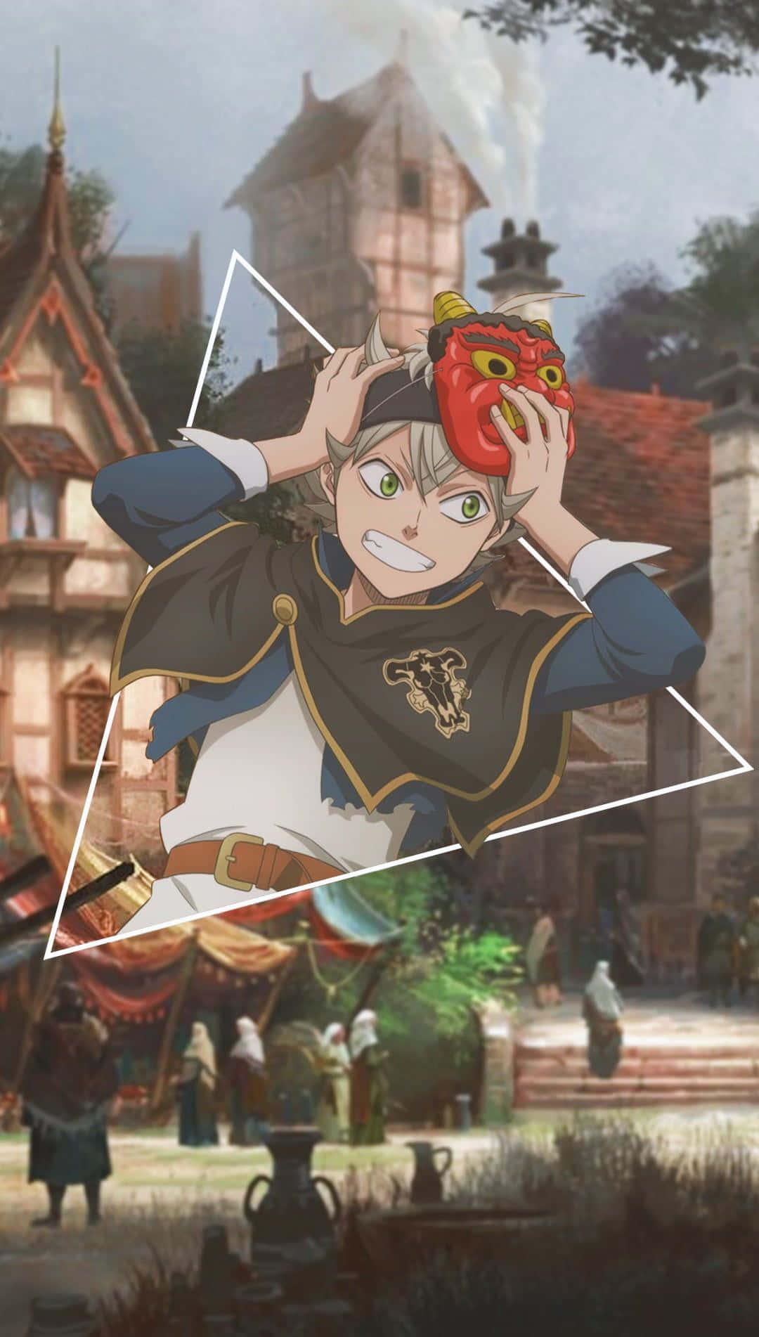 Black Clover Red Mask Iphone Background