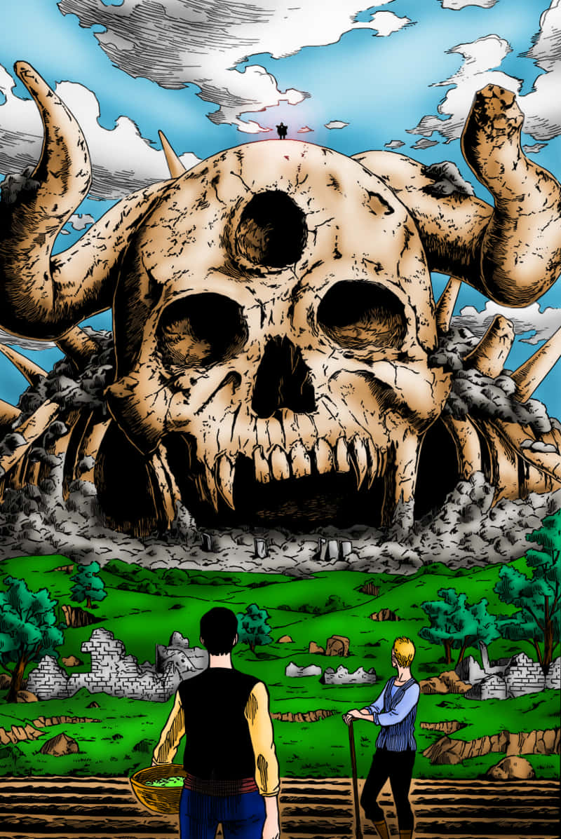 Black Clover Skull Iphone Background