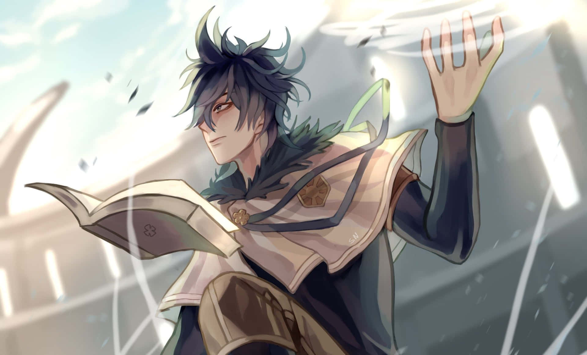 Black Clover Yuno Digital Artwork Background