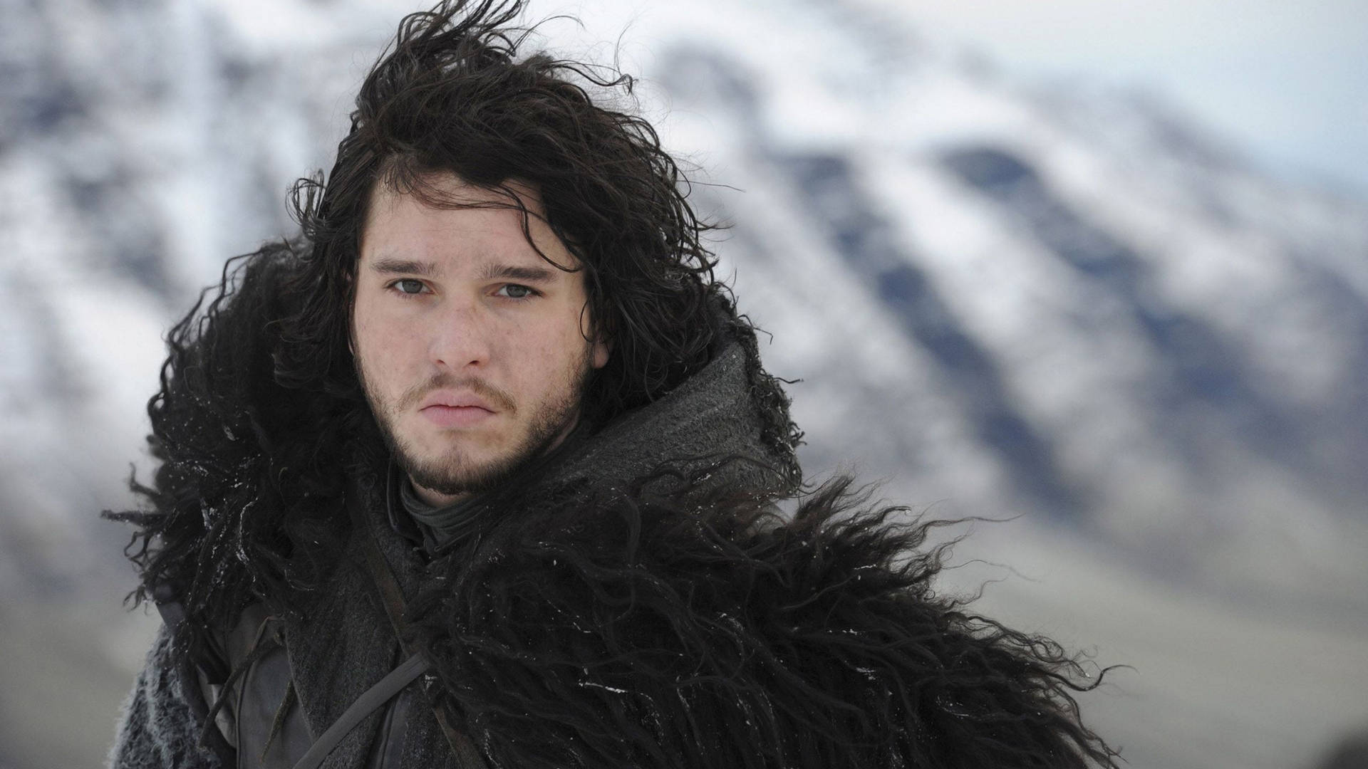 Black Coat Jon Snow Game Of Thrones Background