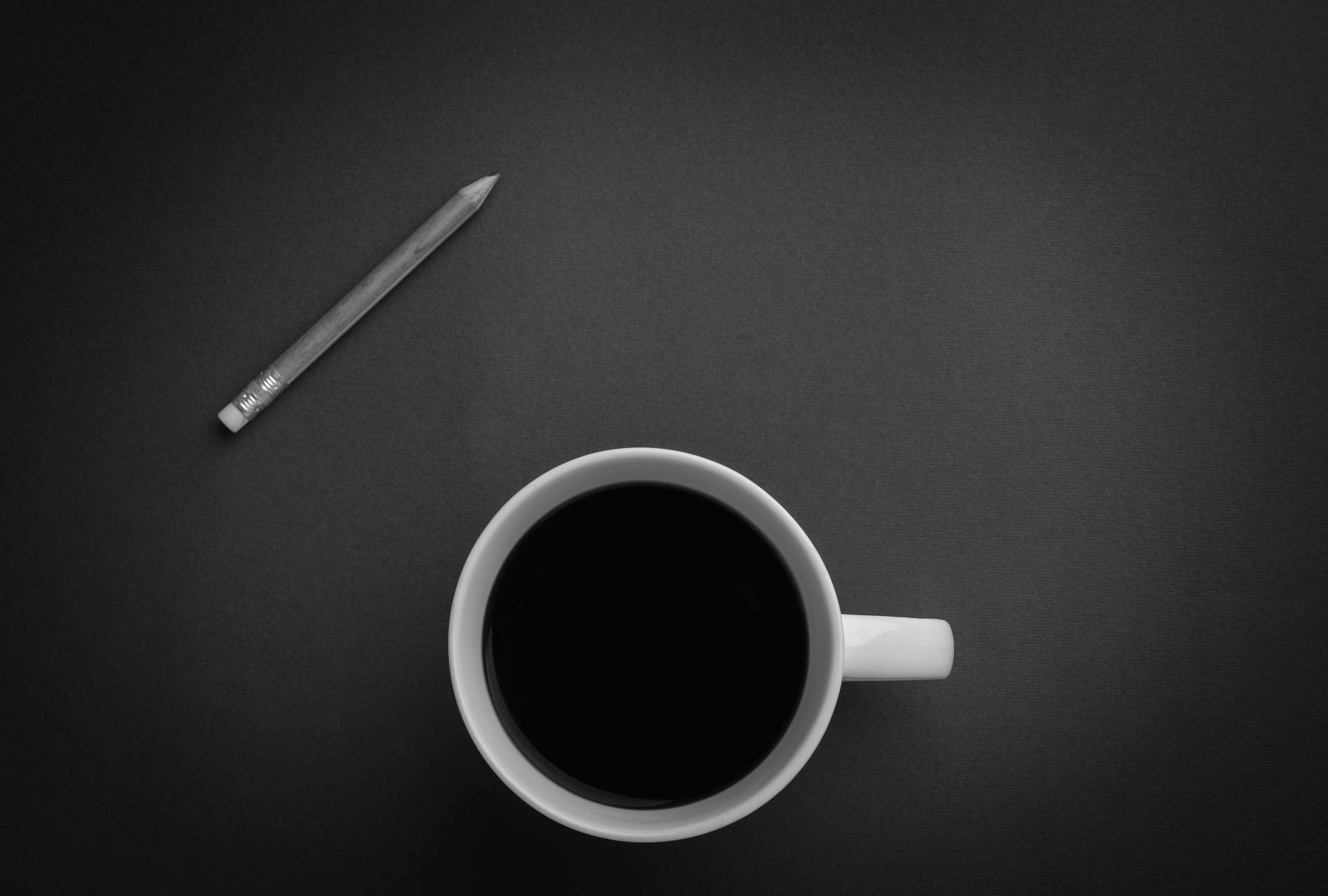 Black Coffee In Teacup Background
