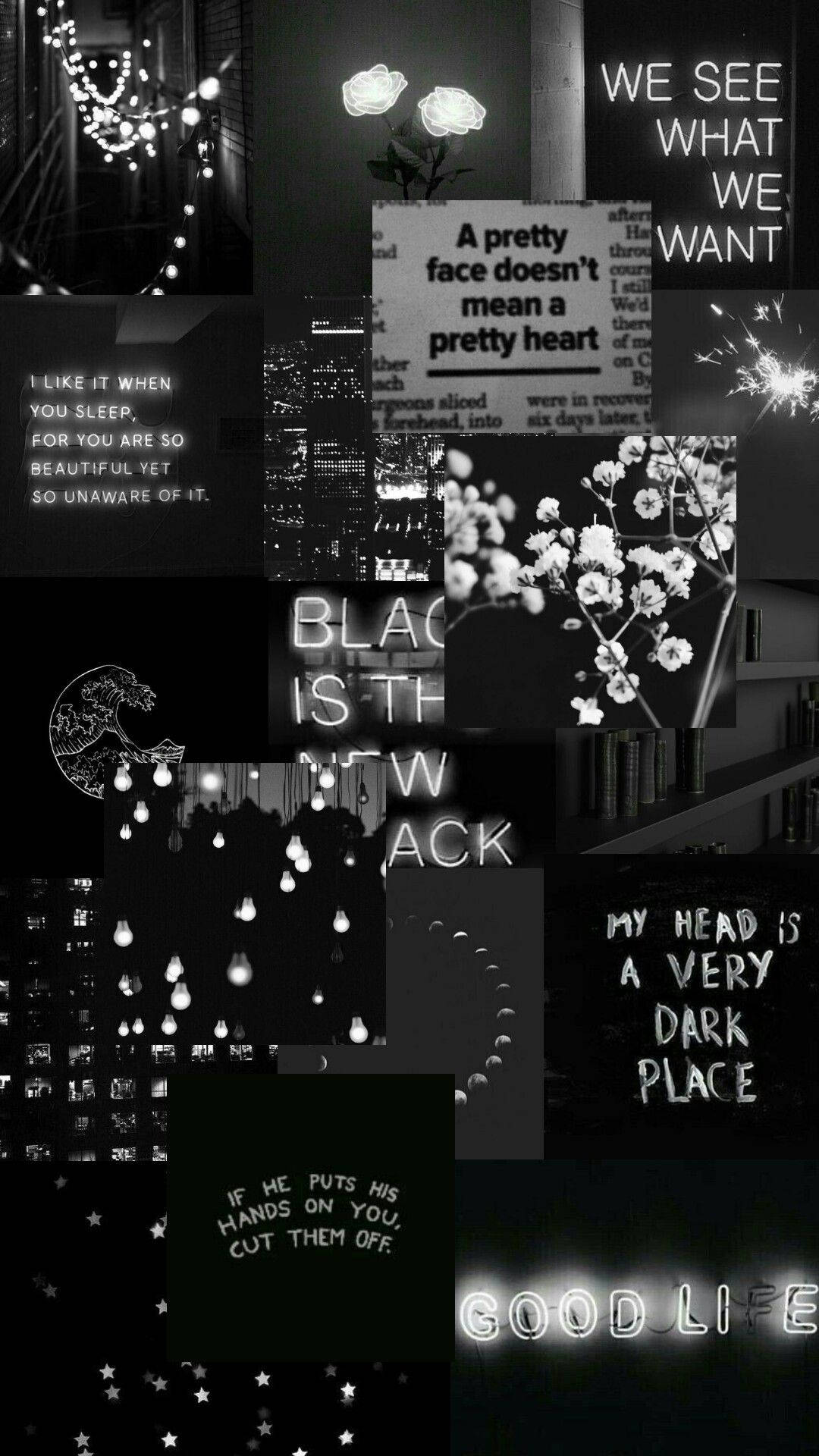 Black Collage Tumblr Aesthetic Background