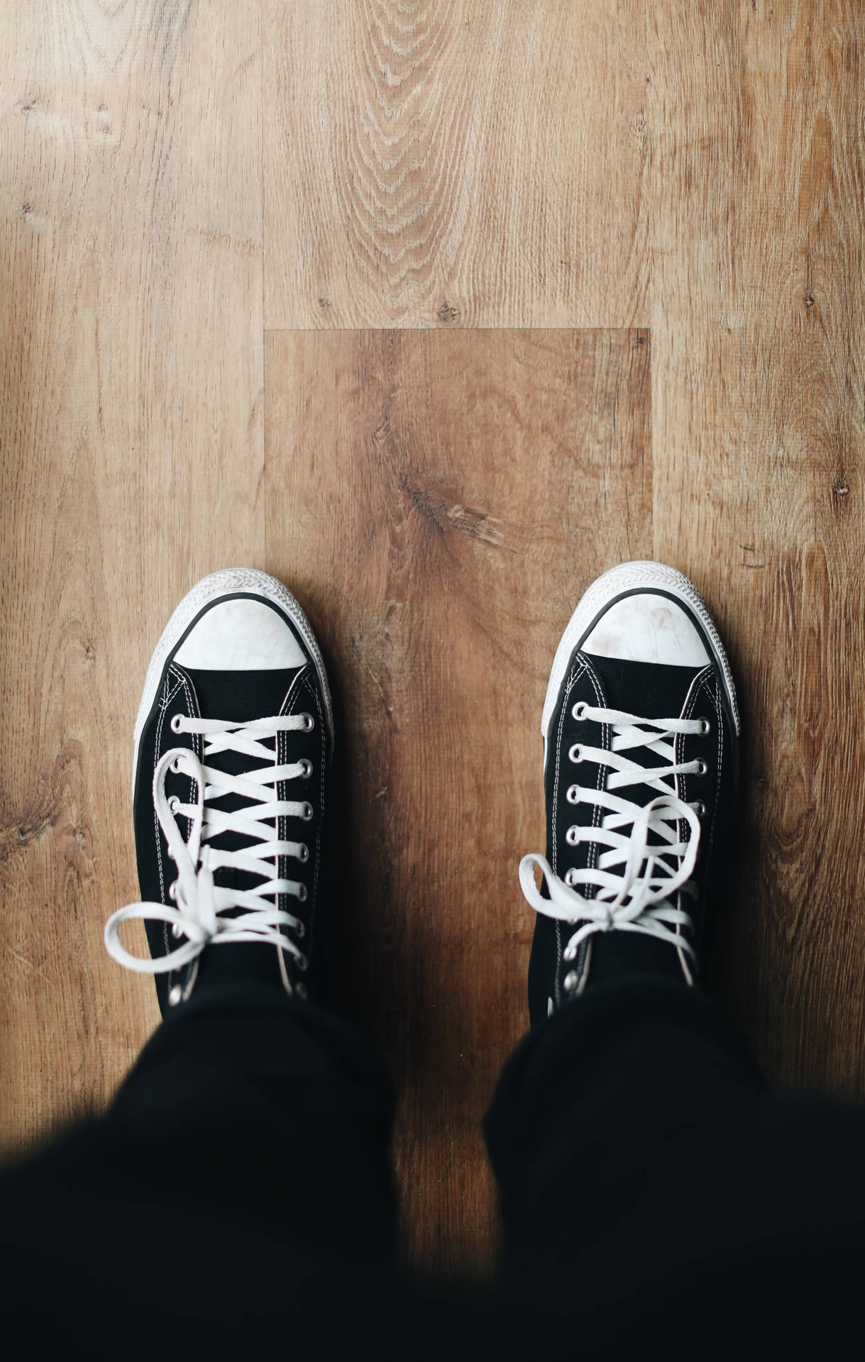 Black Converse Sneakers Background