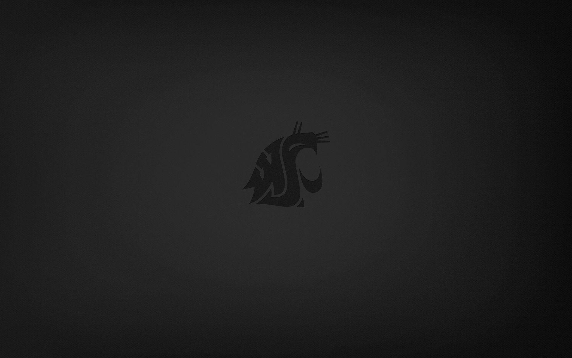 Black Cougars Logo Washington State University Background