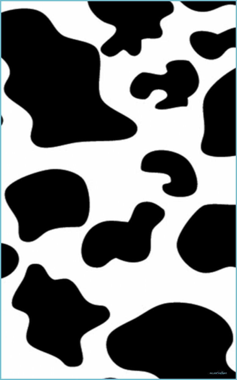 Black Cow Pattern Portrait Background