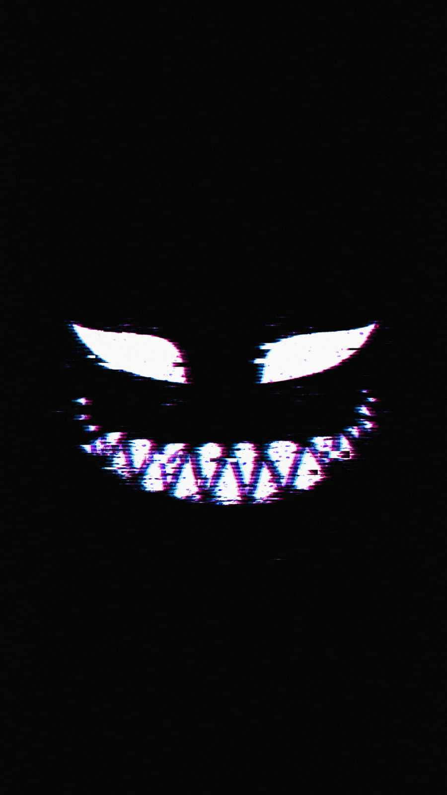 Black Creepy Smile Background