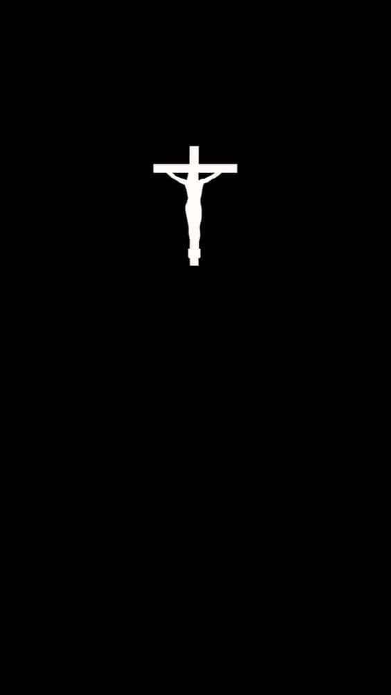 Black Cross Above Background