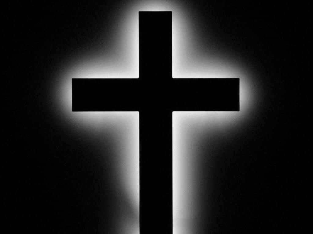 Black Cross Glowing Background