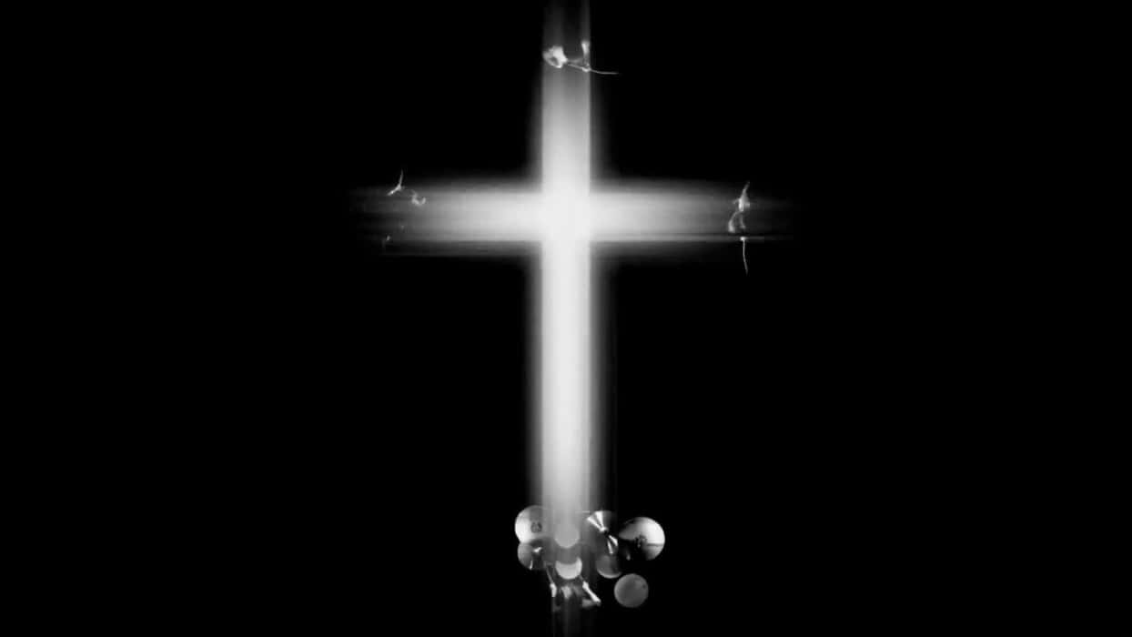 Black Cross Illuminating Background