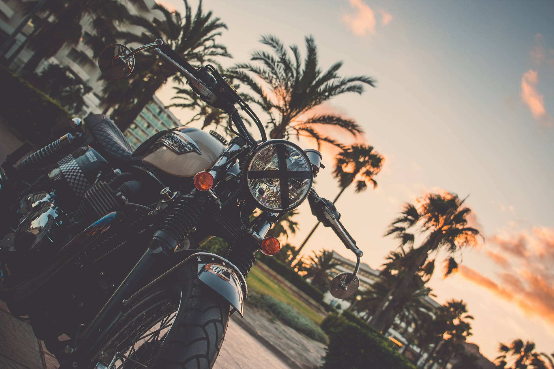 Black Cruiser Motorcycle Background