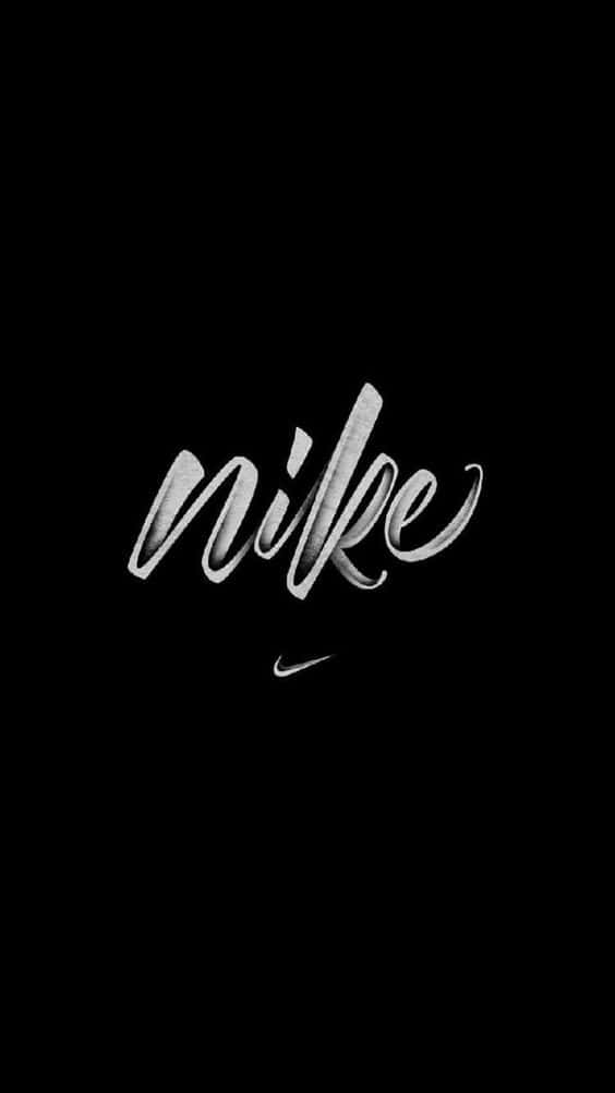 Black Cursive Nike Background