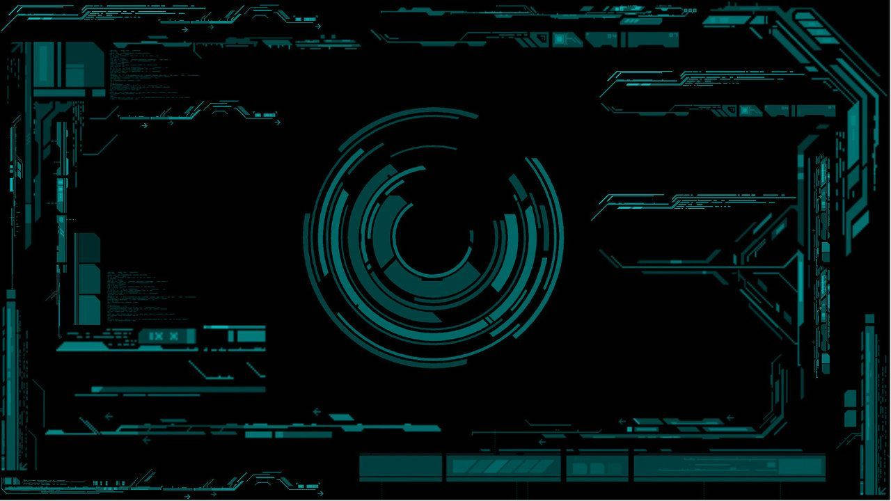 Black Cyber Interface Background