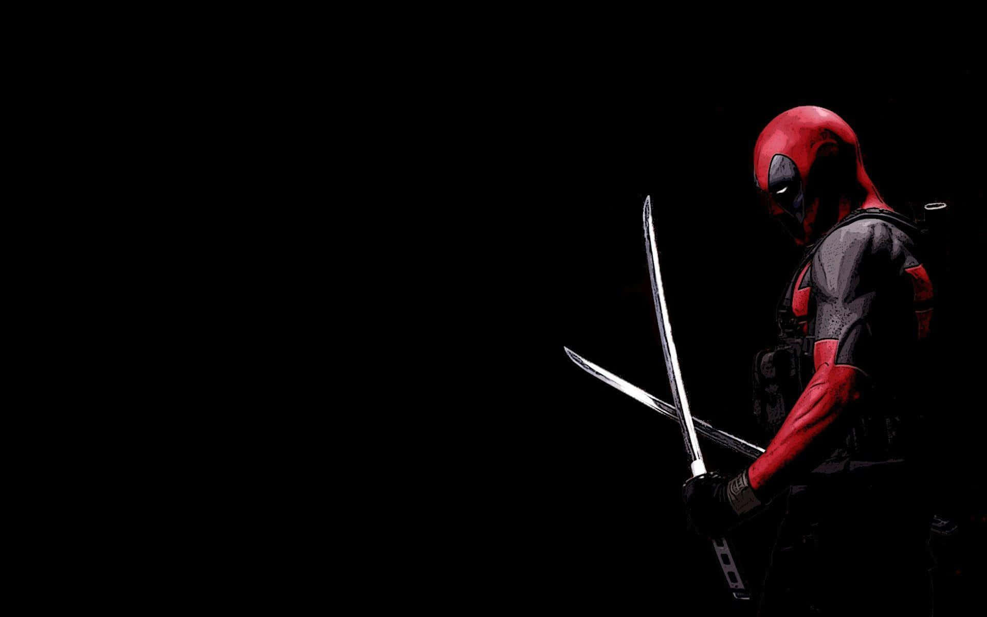 Black Deadpool Takes Back The Night In This Powerful Superhero Image Background