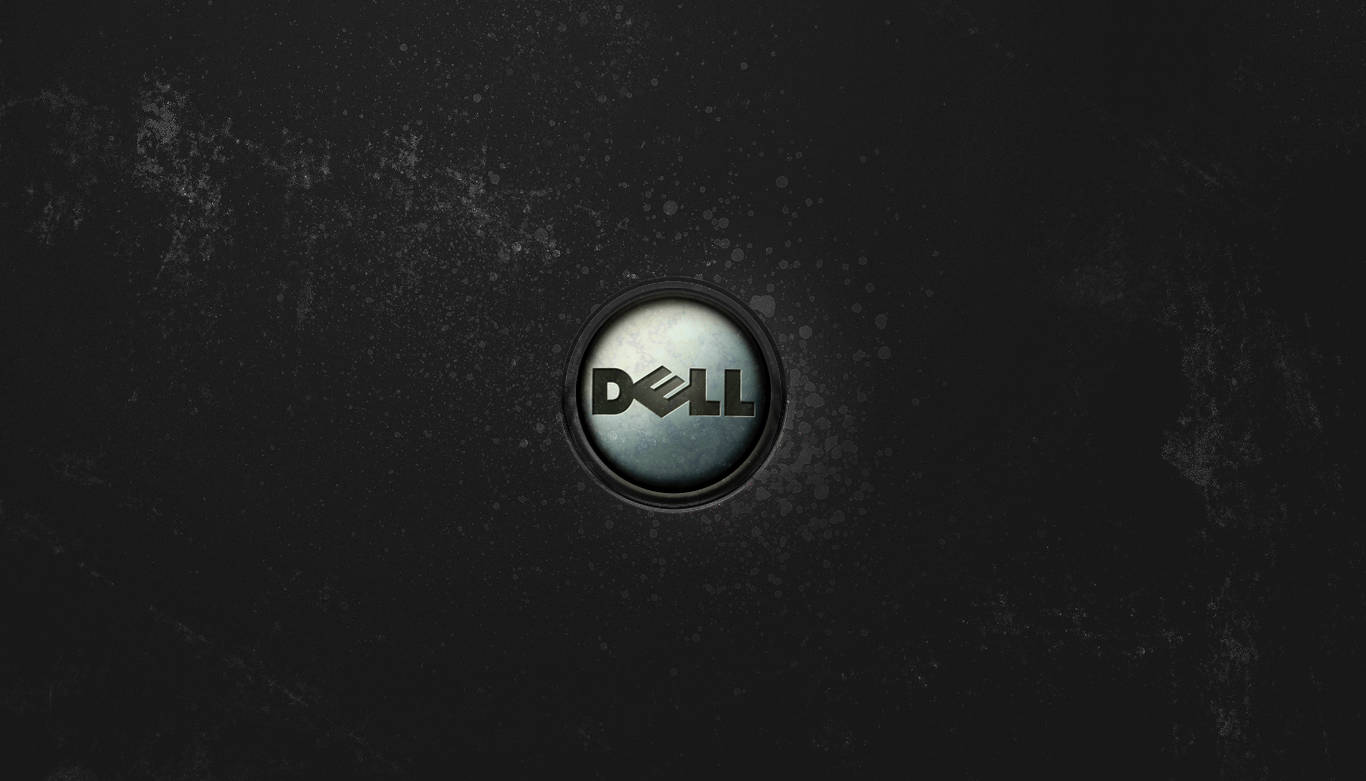 Black Dell Button Logo Background
