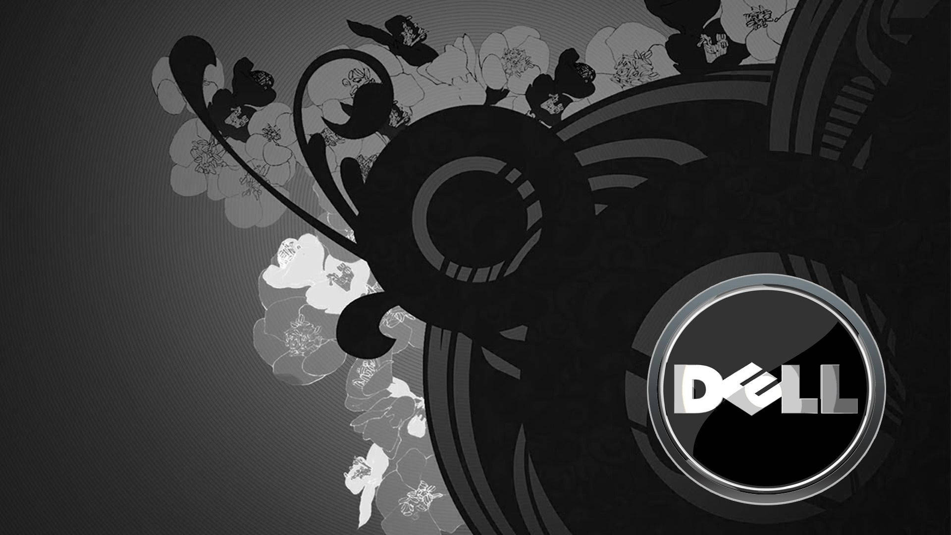 Black Dell Digital Abstract Background