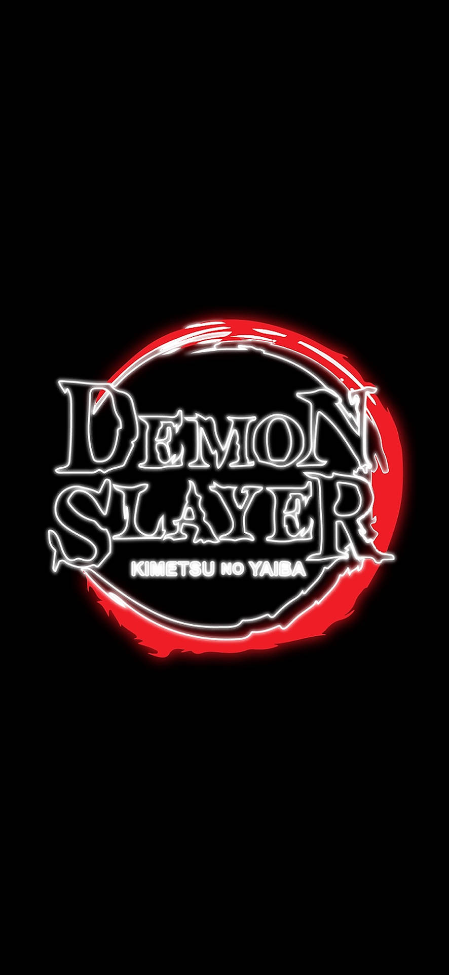 Black Demon Slayer Logo Background