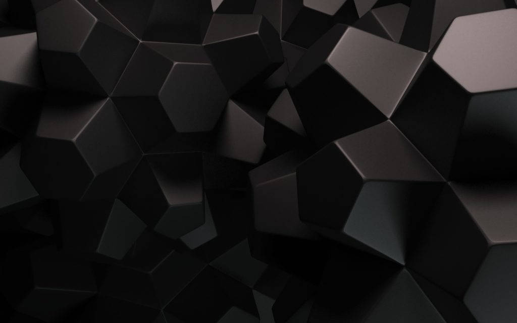 Black Desktop Cubism 3d Background