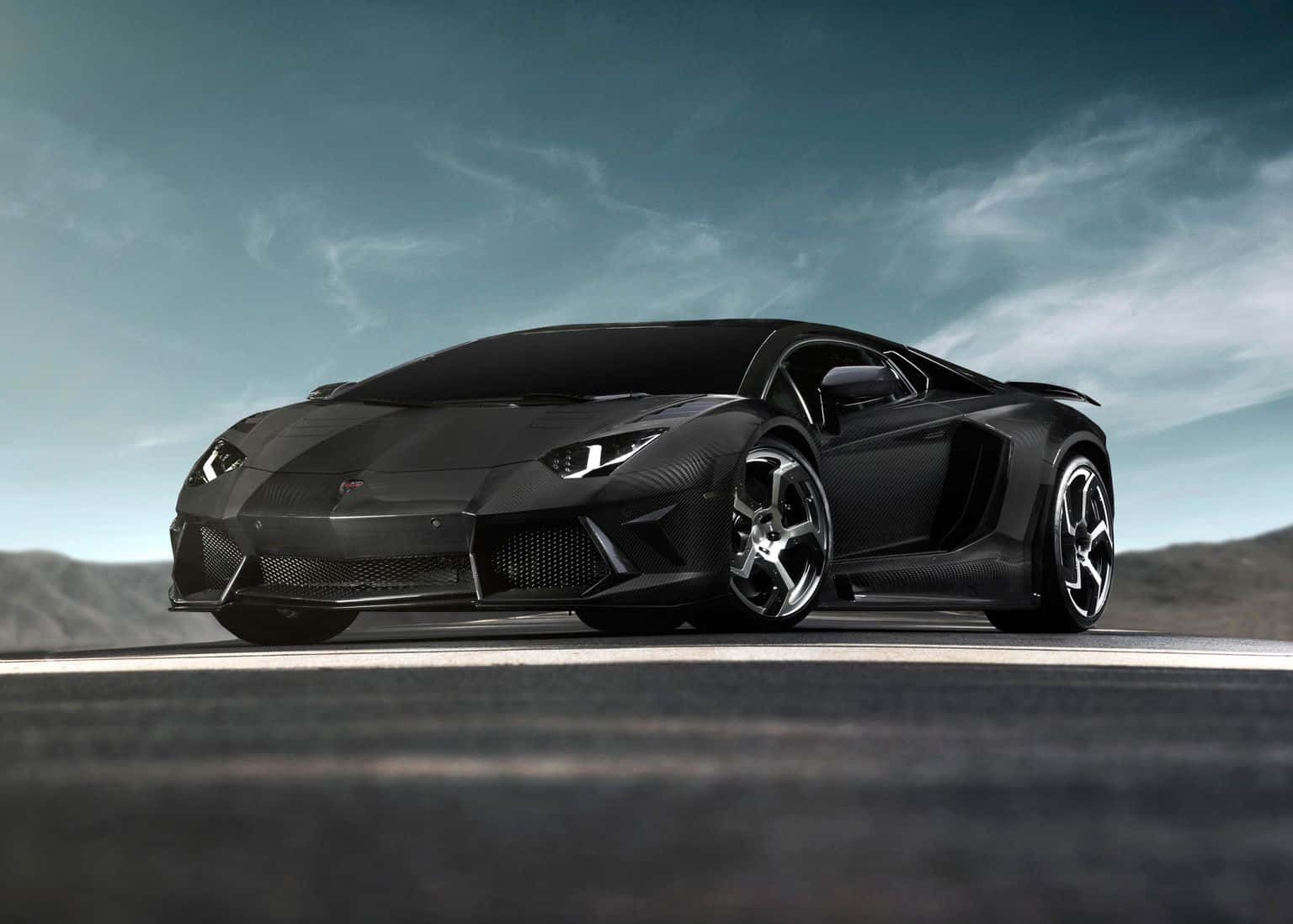 Black Diamond Car Lamborghini Aventador Background