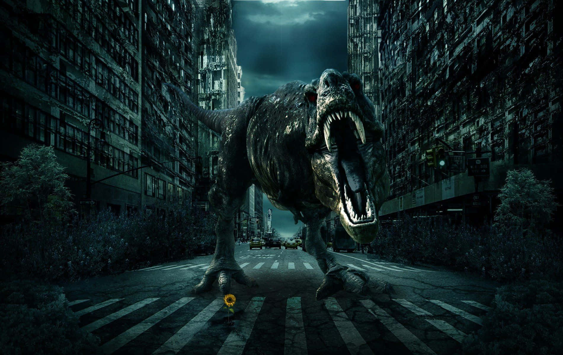 Black Dinosaur Dark Jurassic World Background
