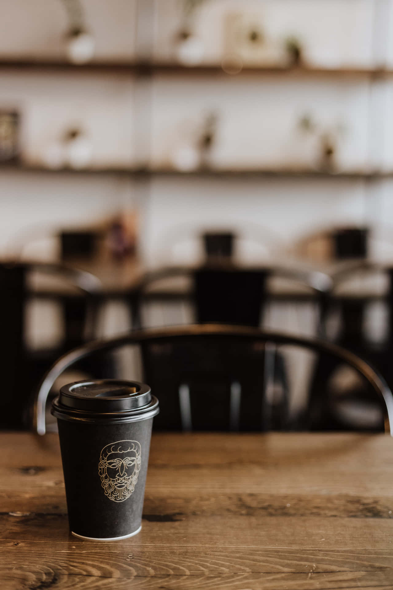 Black Disposable Coffee Cup Background