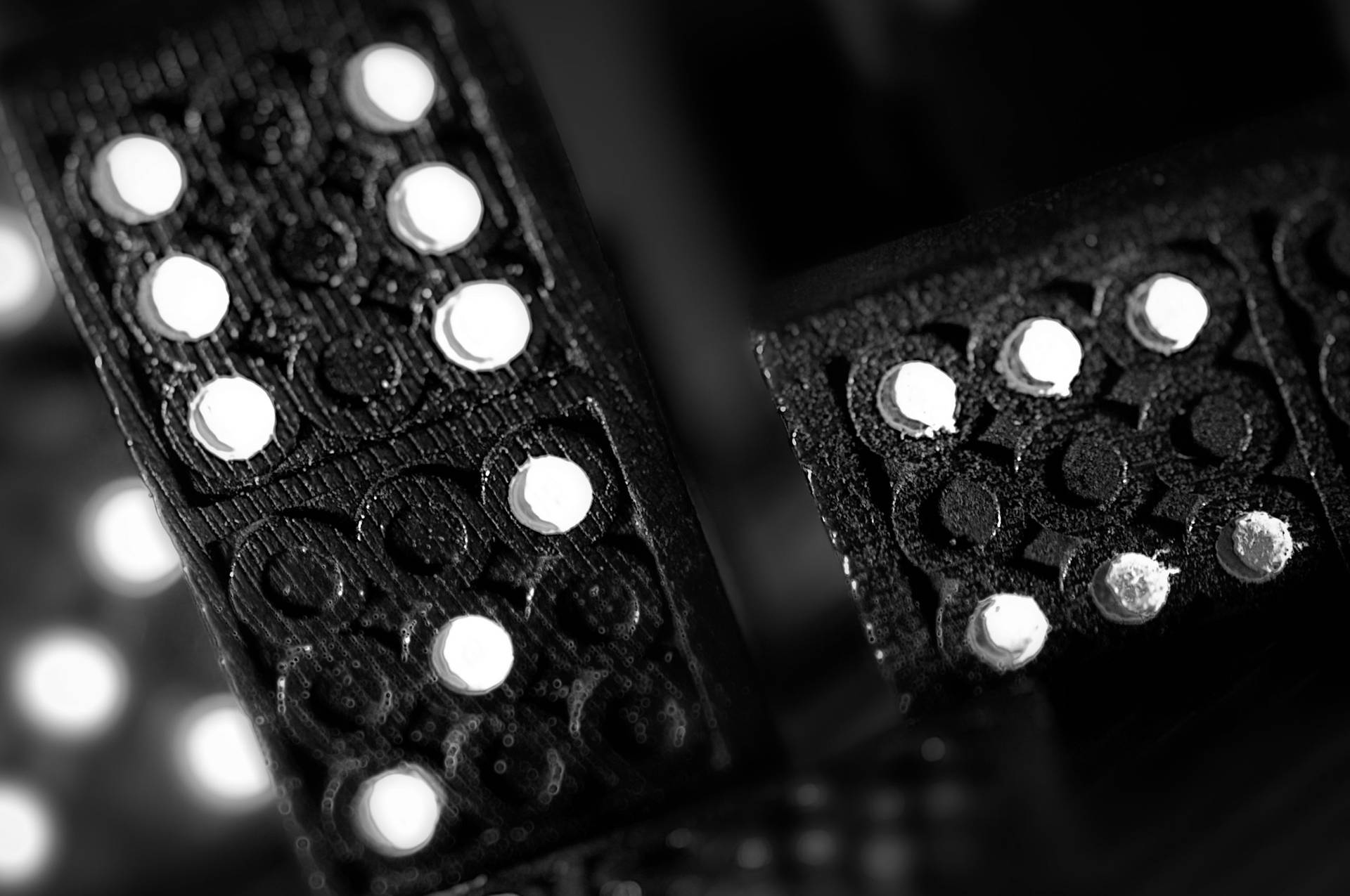 Black Domino Tiles Background