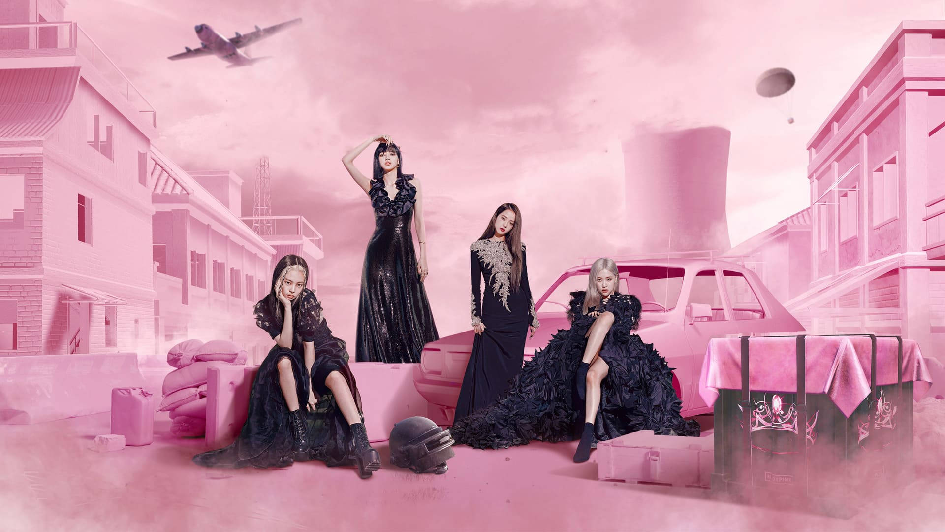 Black Dresses Blackpink Desktop Background