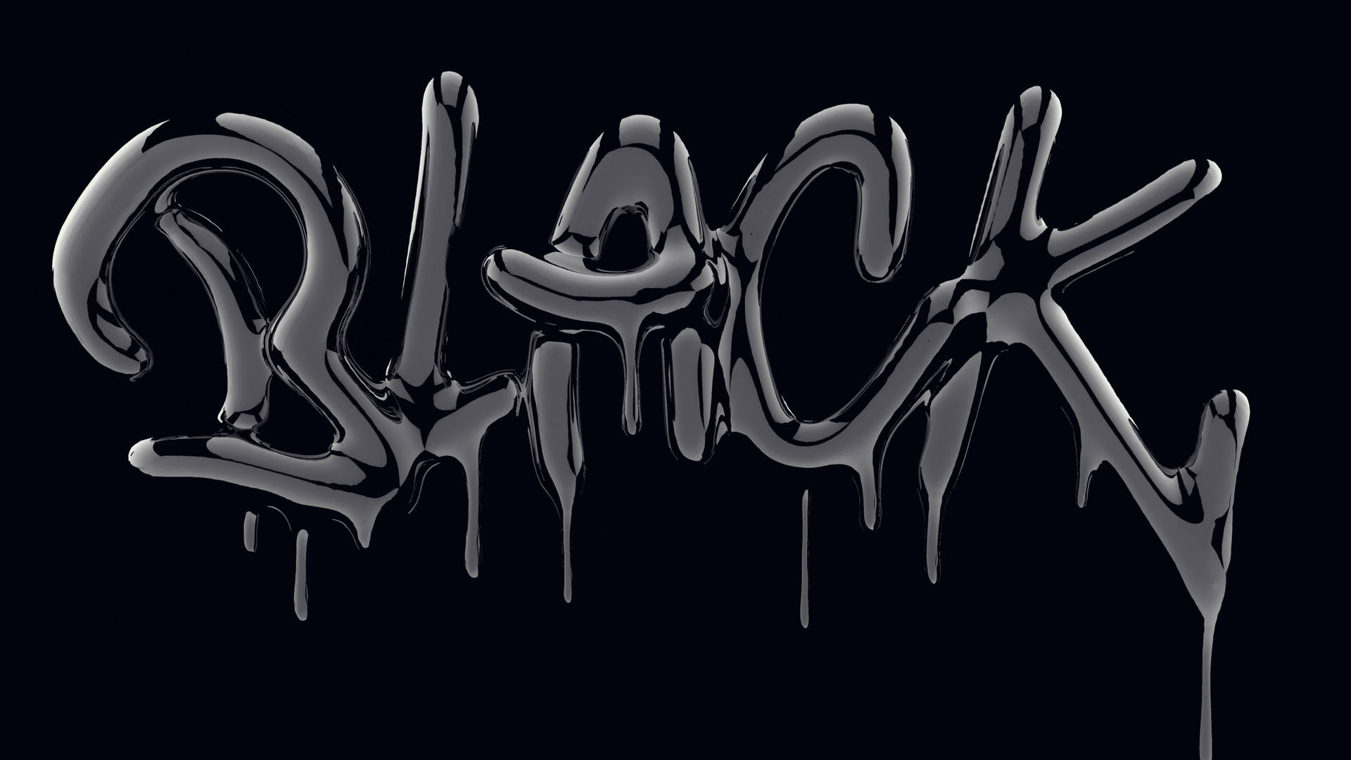 Black Drip Font Art Background