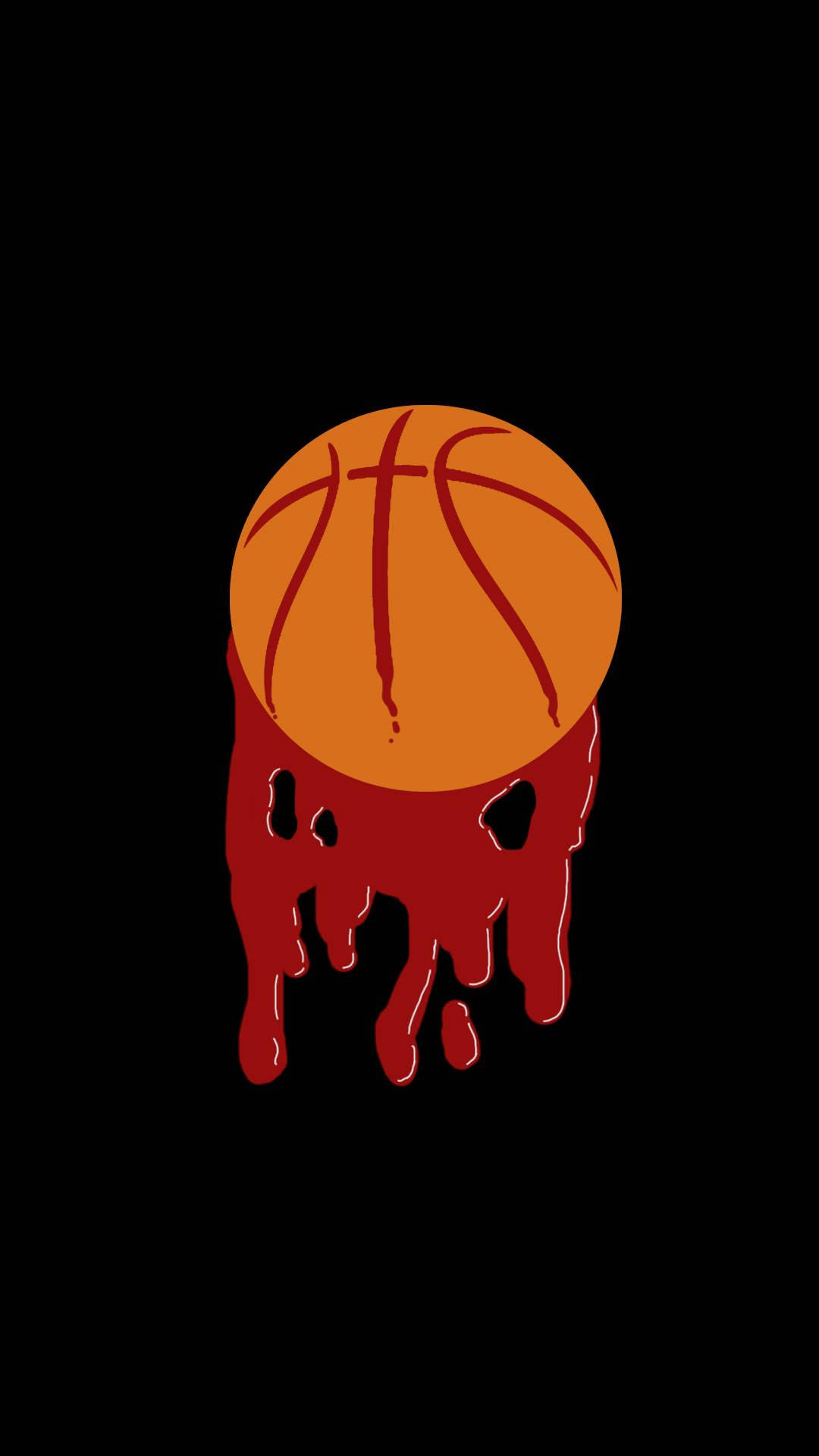 Black Drippy Basketball Background