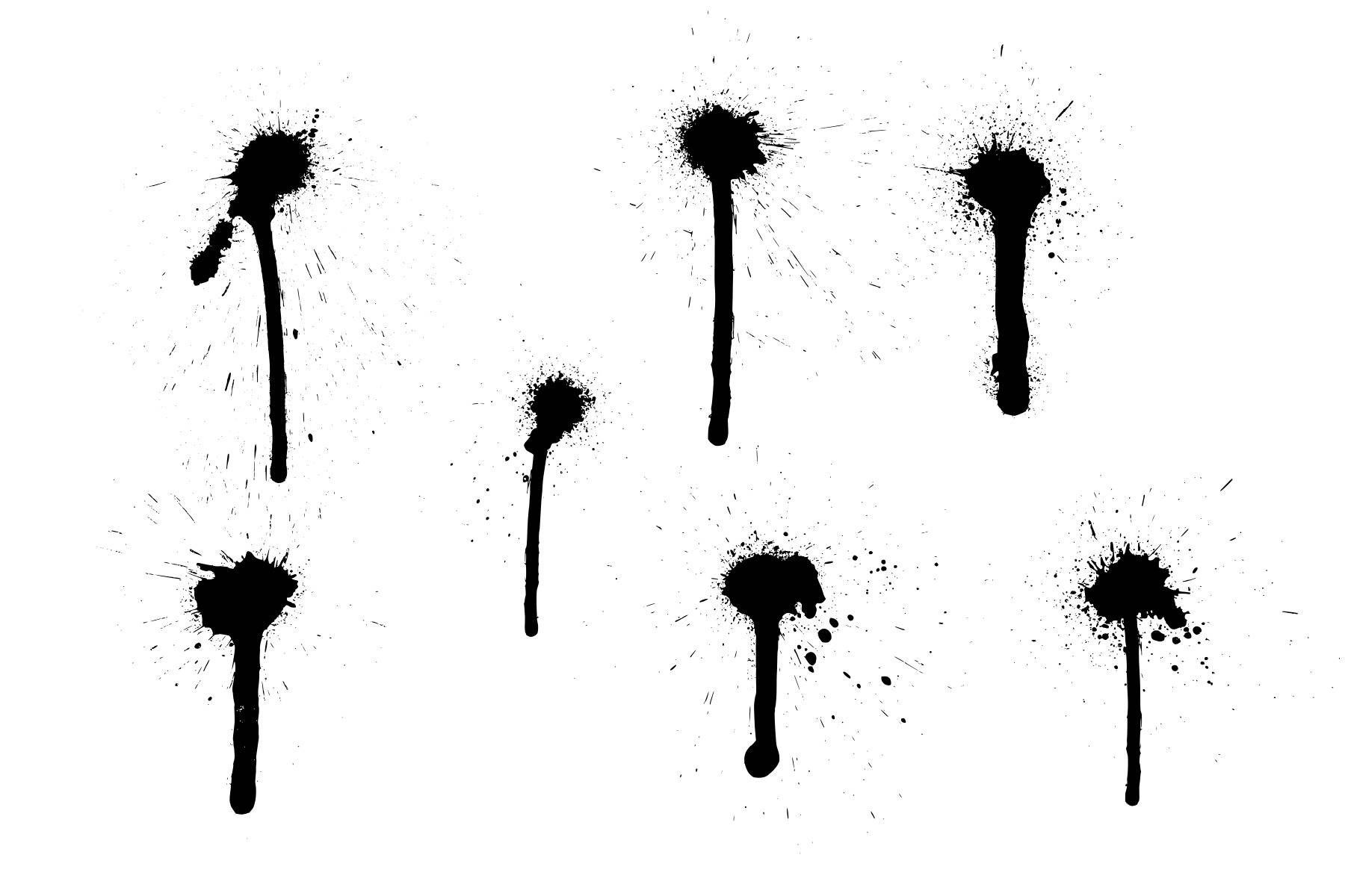 Black Drippy Blots Background