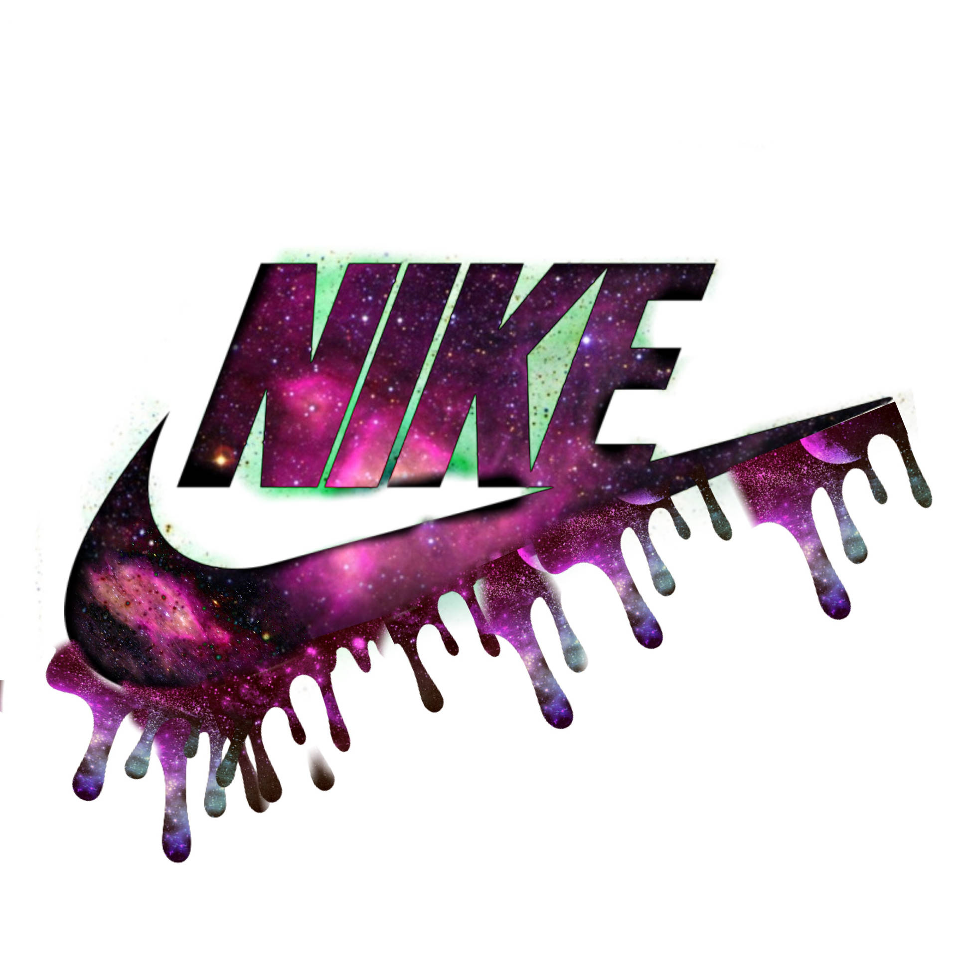 Black Drippy Galaxy Nike Background