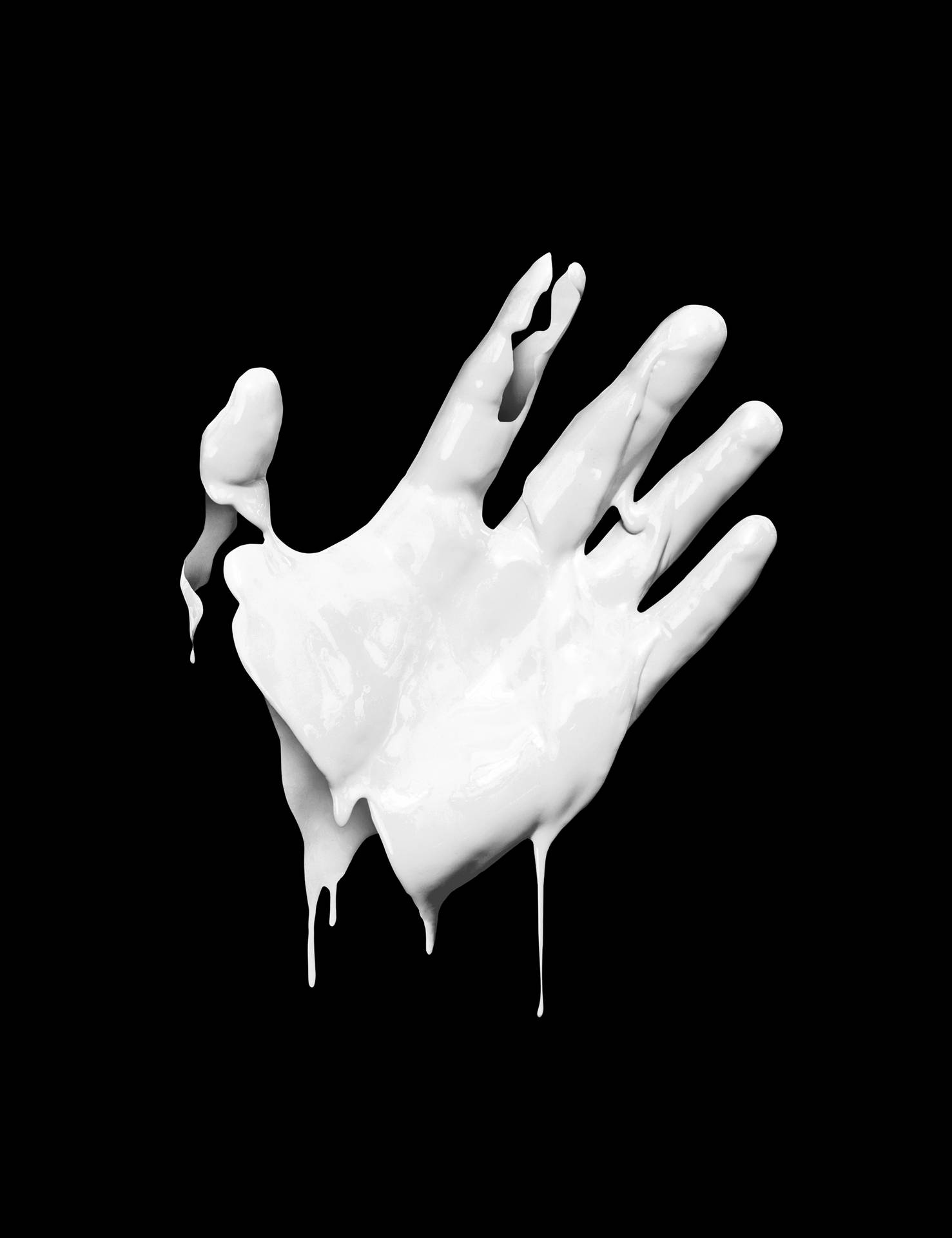 Black Drippy Hand Background