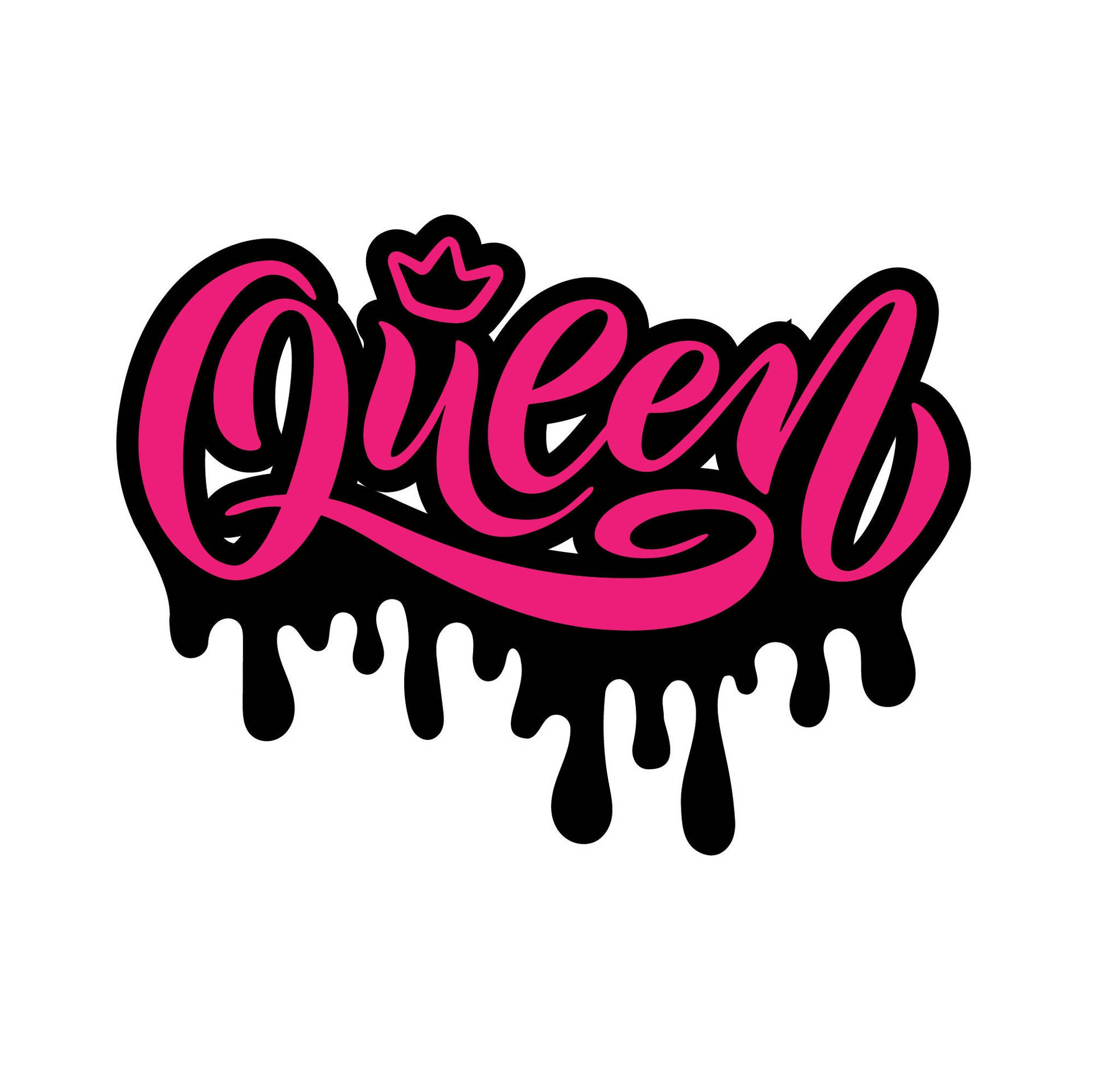 Black Drippy Queen Background