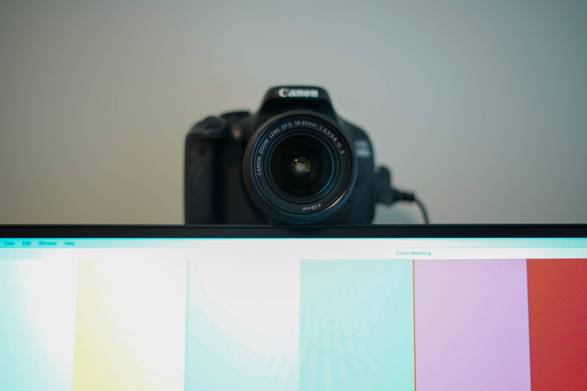 Black Dslr Webcam Background