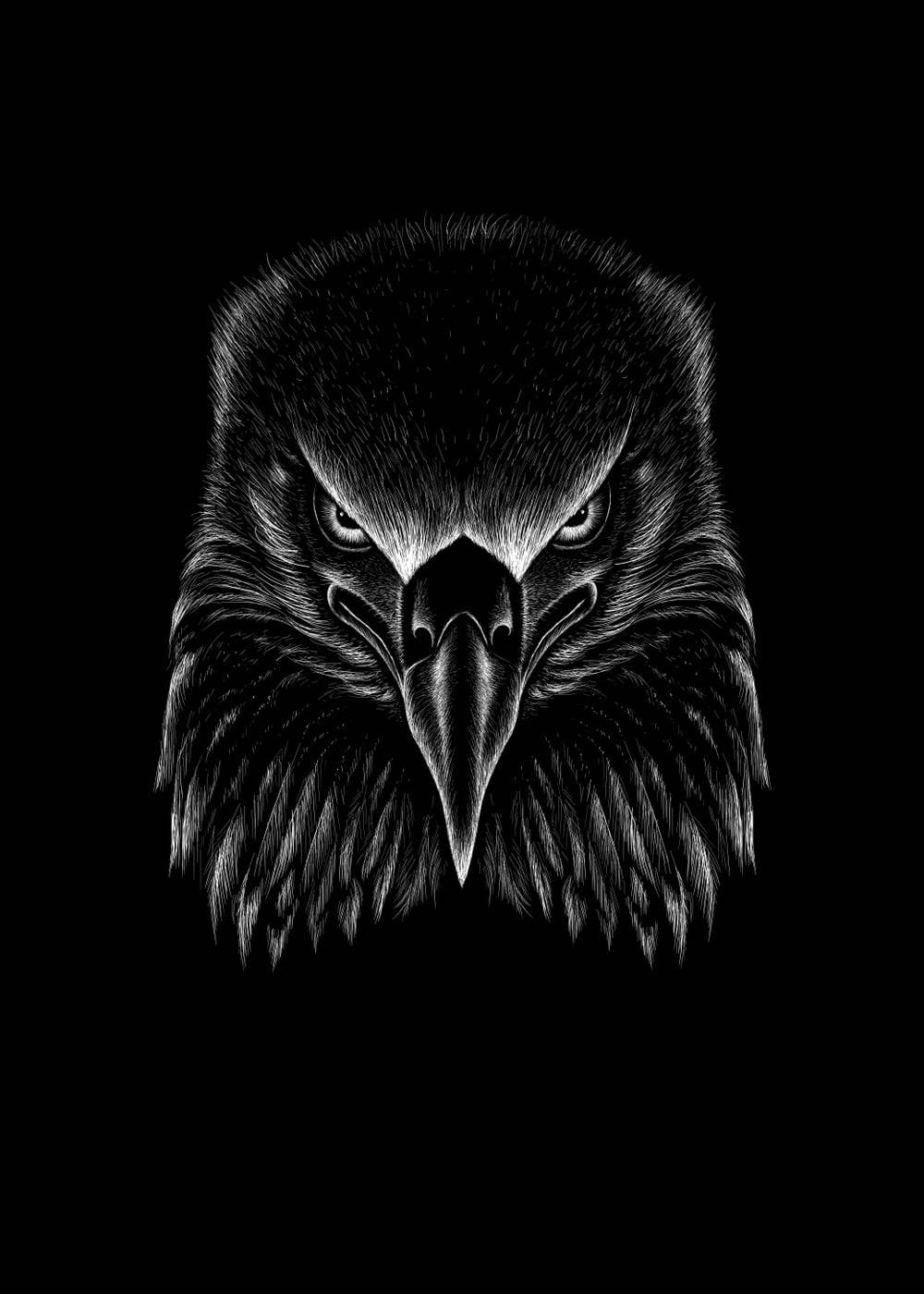 Black Eagle Art Iphone Background
