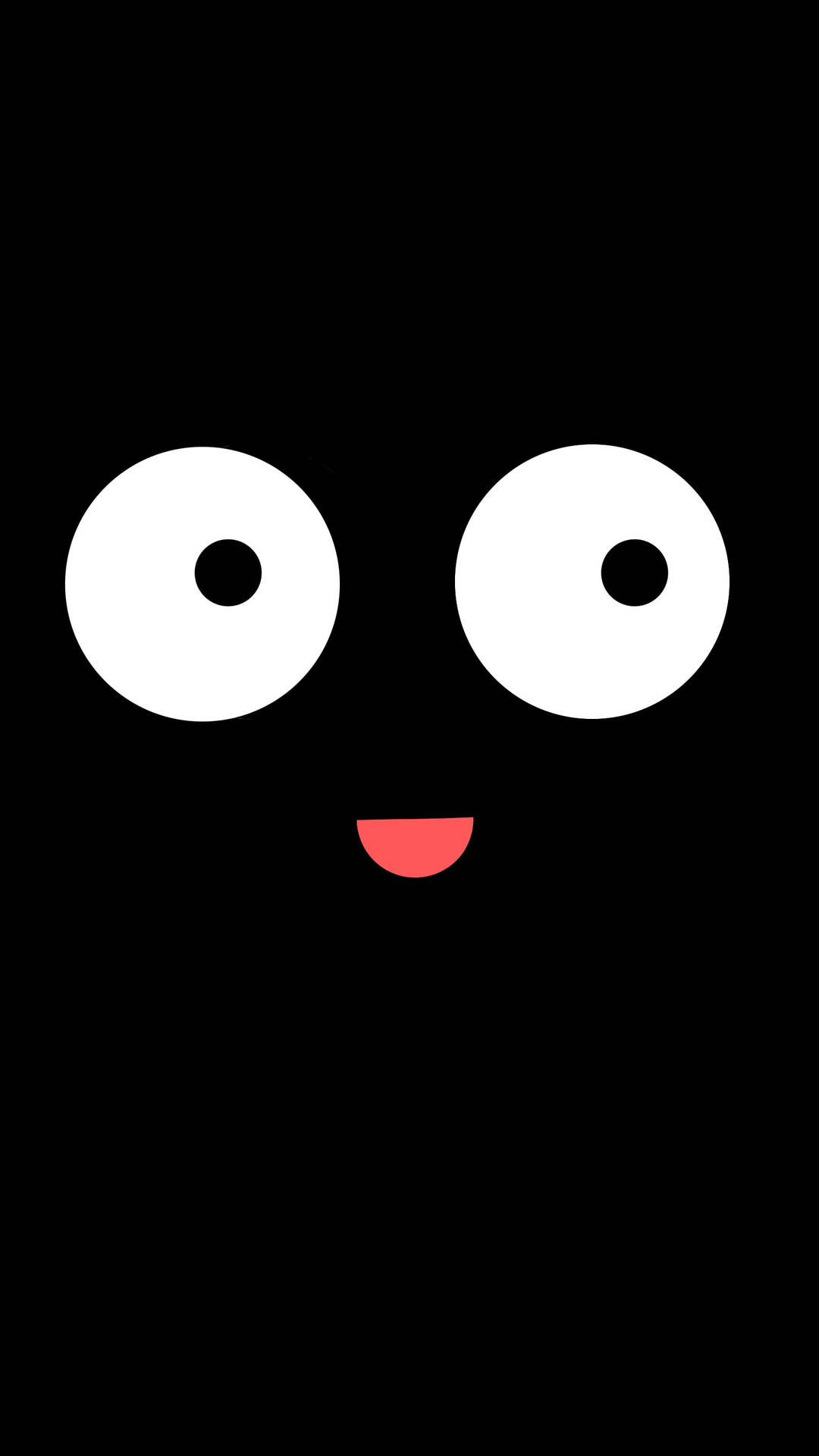 Black Emoji Big Eyes Background