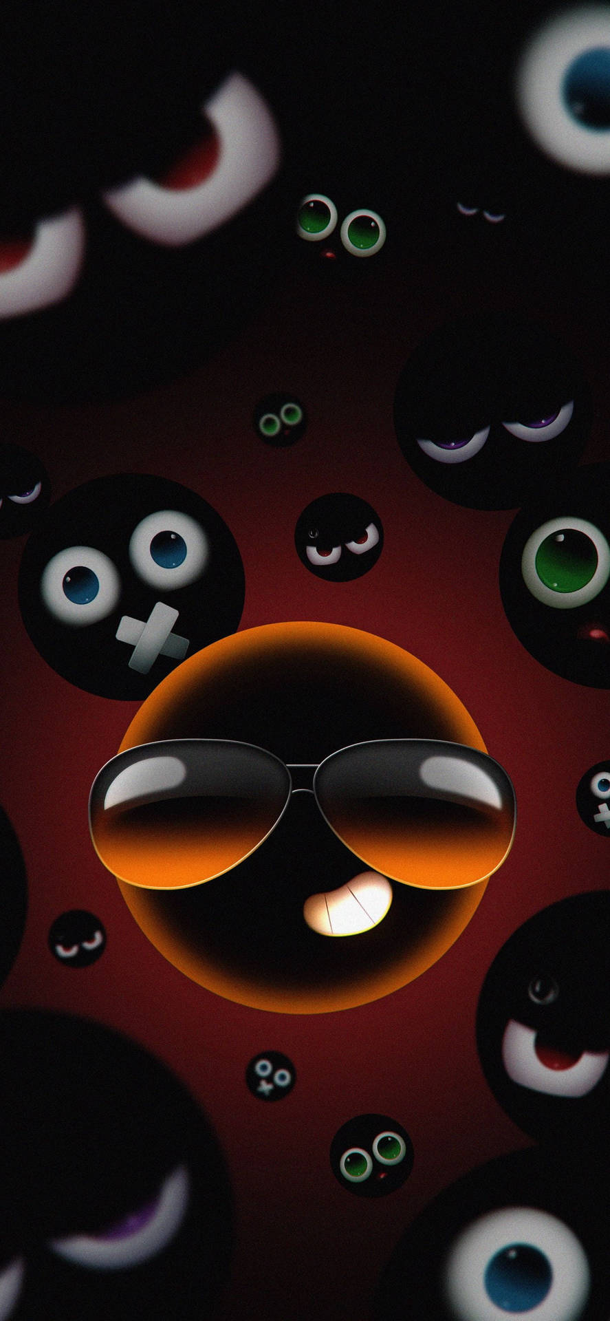 Black Emoji Cool Specs Background